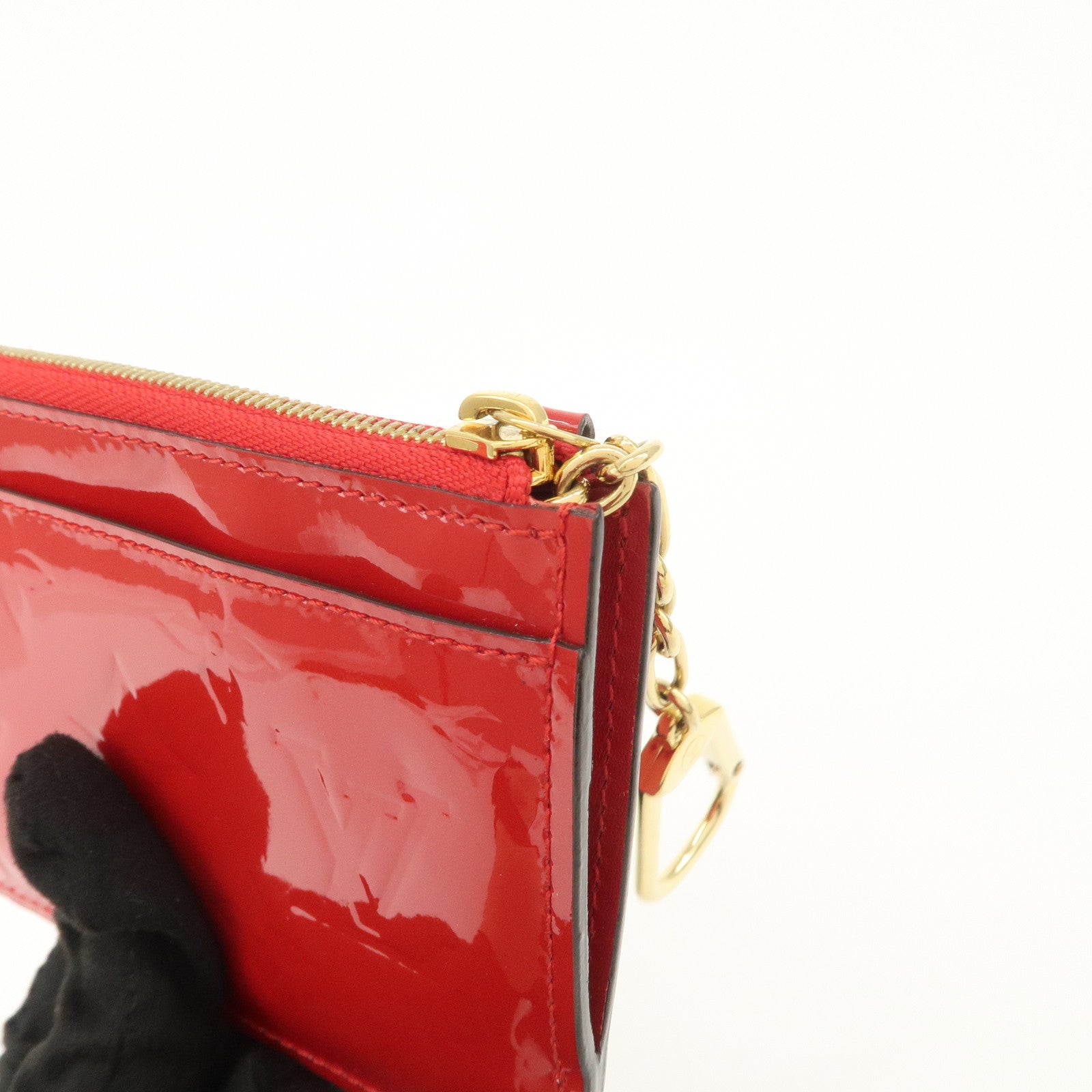 Louis Vuitton Monogram Vernis Pochette Cles NM Cerise M90214