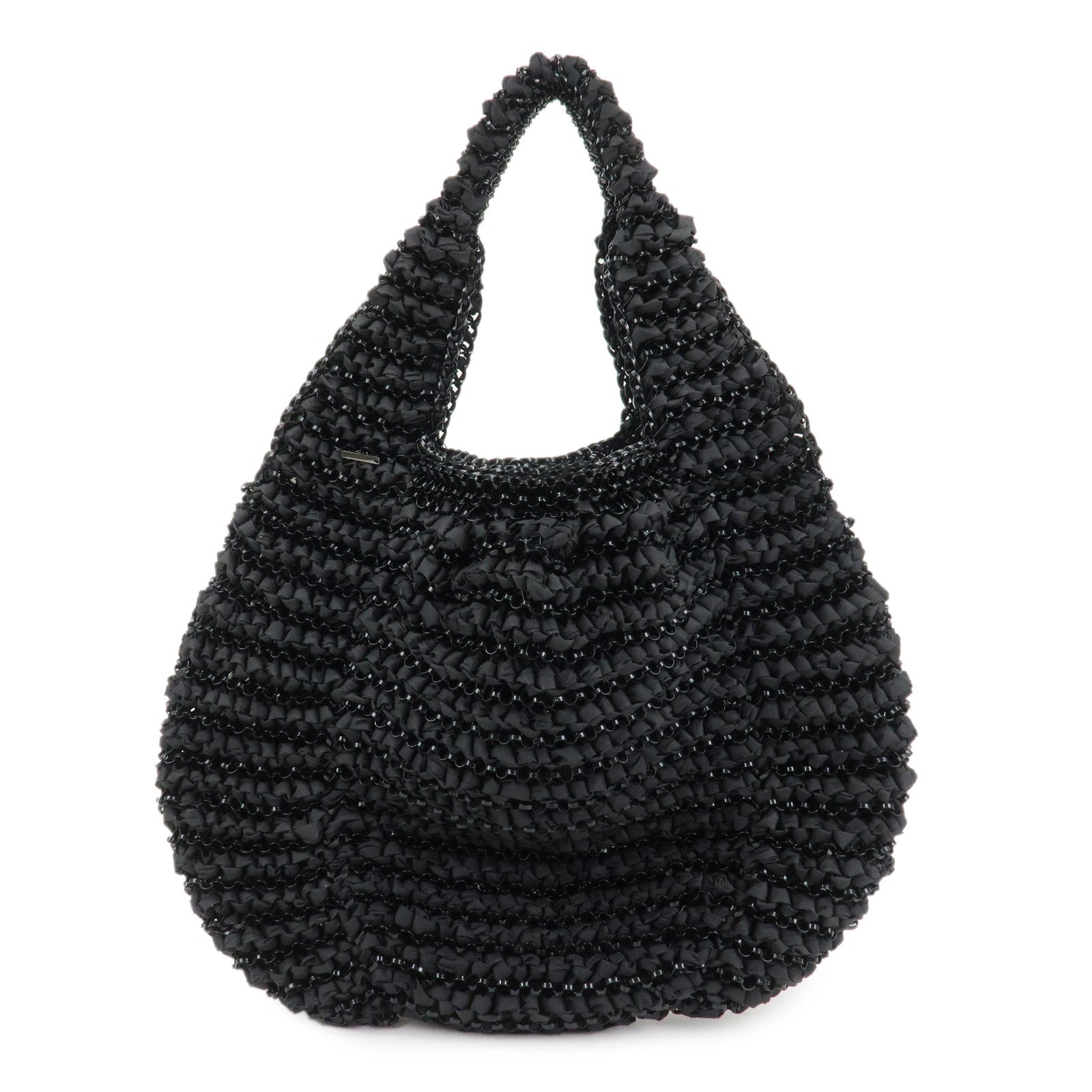ANTEPRIMA PVC Nylon Hand Bag Shoulder Bag Black