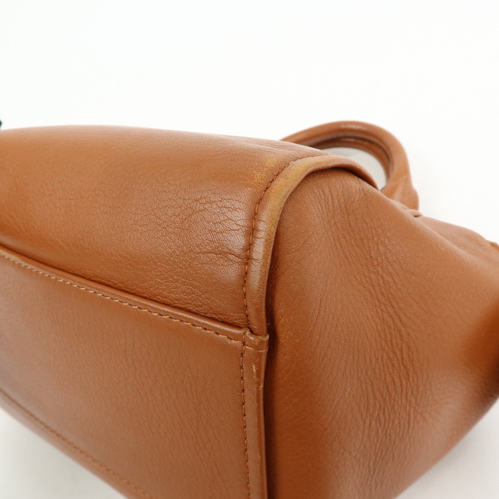 Chloe See by Chloe Page Leather 2Way Bag Hand Bag Brown