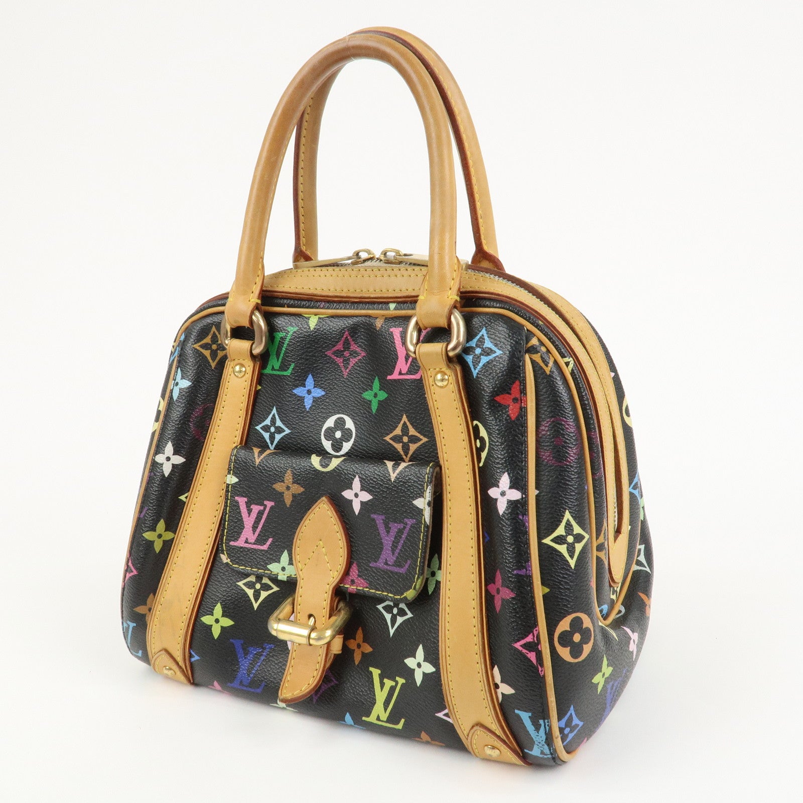Louis Vuitton Monogram Multicolor Priscilla Hand Bag Noir M40097