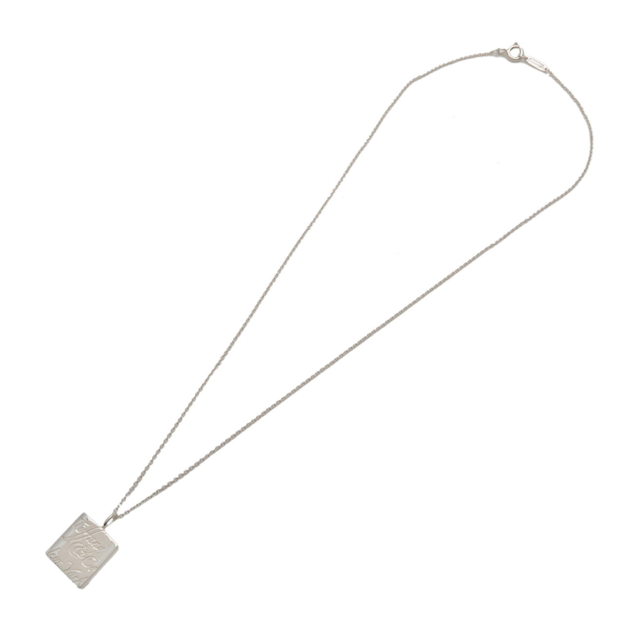 Tiffany & Co Notes Square Necklace SV925 Silver