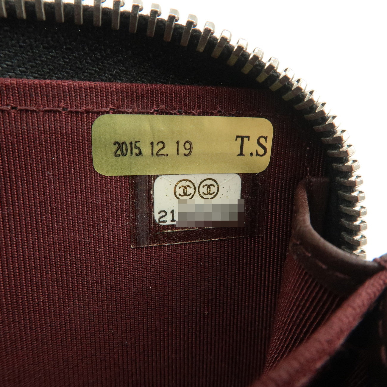 CHANEL COCO Mark Matelasse Lamb Skin Coin Case Coin Holder Black