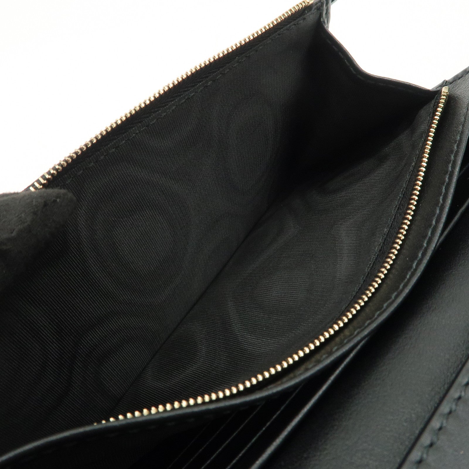 GUCCI Micro Guccissima Leather Shoulder Bag Wallet Bag Black 466507