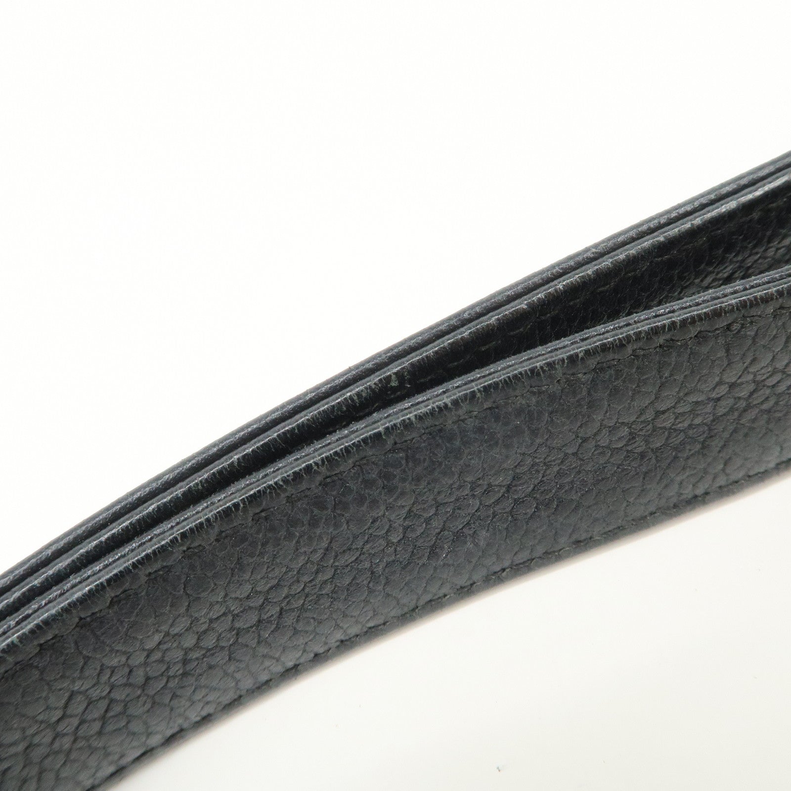 CHANEL Triple COCO Mark Caviarskin Chain Shoulder Bag Black