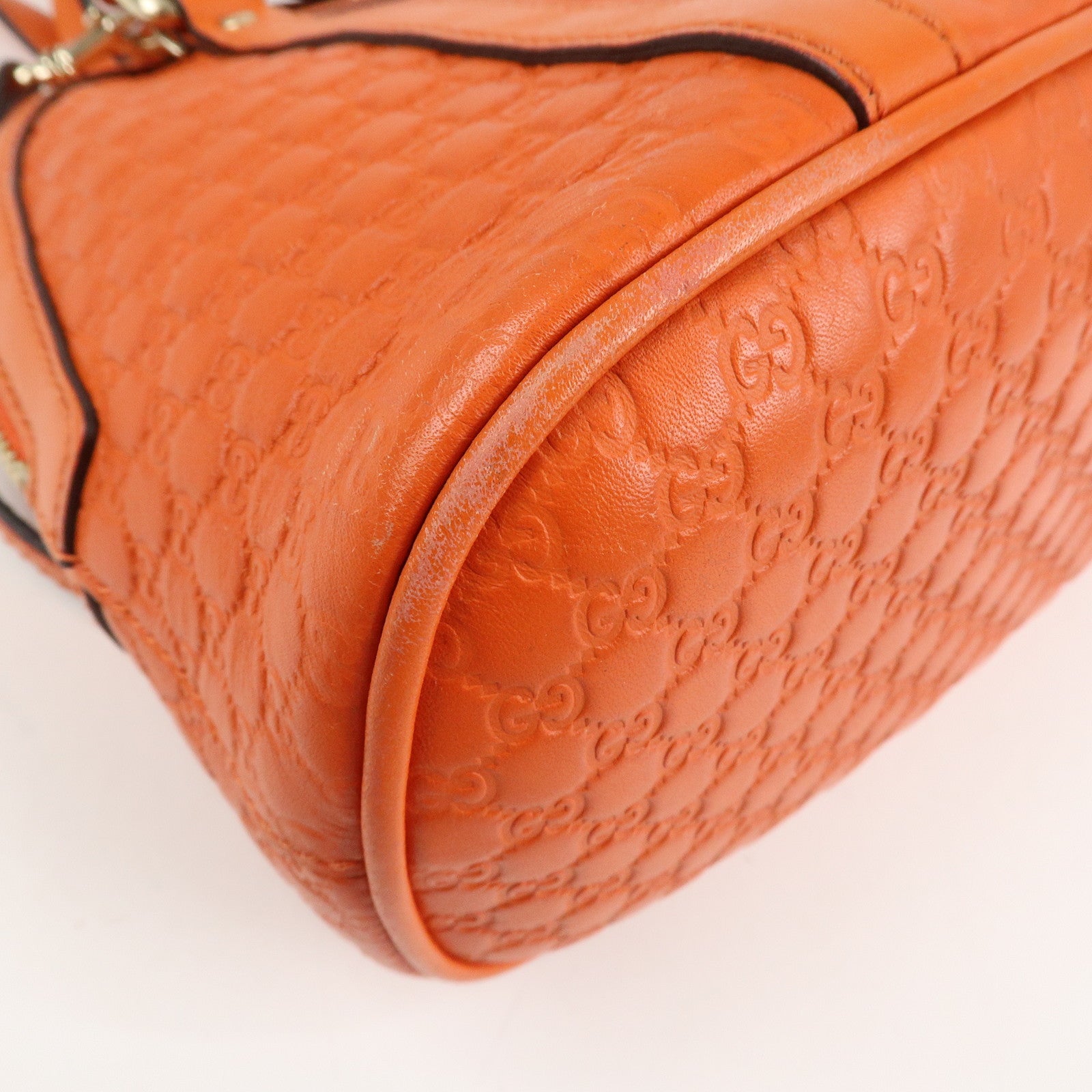 GUCCI Micro Guccissima 2Way Hand Bag Shoulder Bag Orange 449654