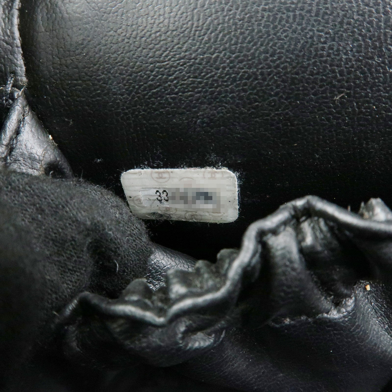 CHANEL COCO Mark Cavairskin Vanity Bag Hand Bag Black A01998