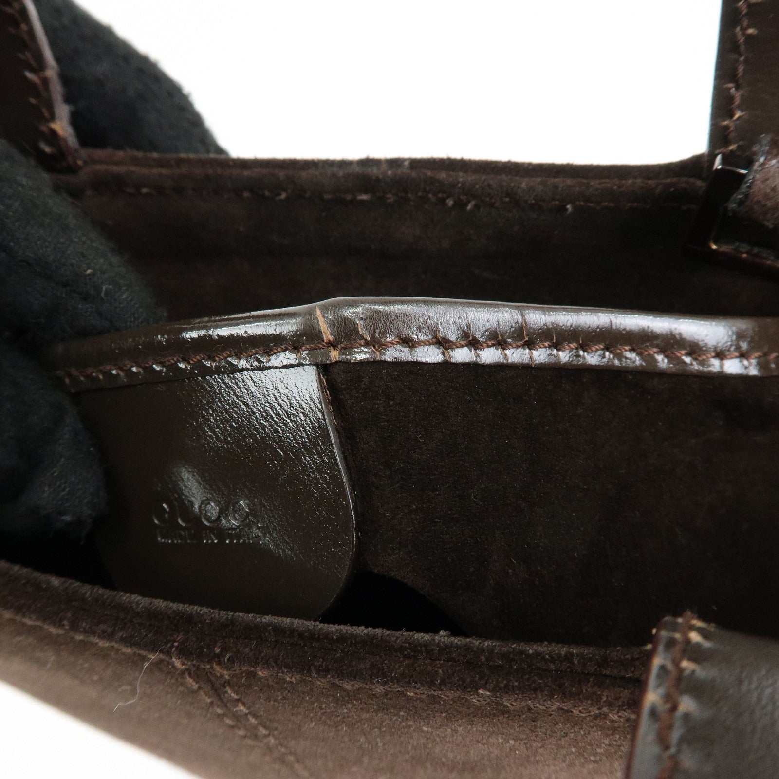 GUCCI Sylvie Suede 2Way Bag Shoulder Hand Bag Brown 000-2113-0553
