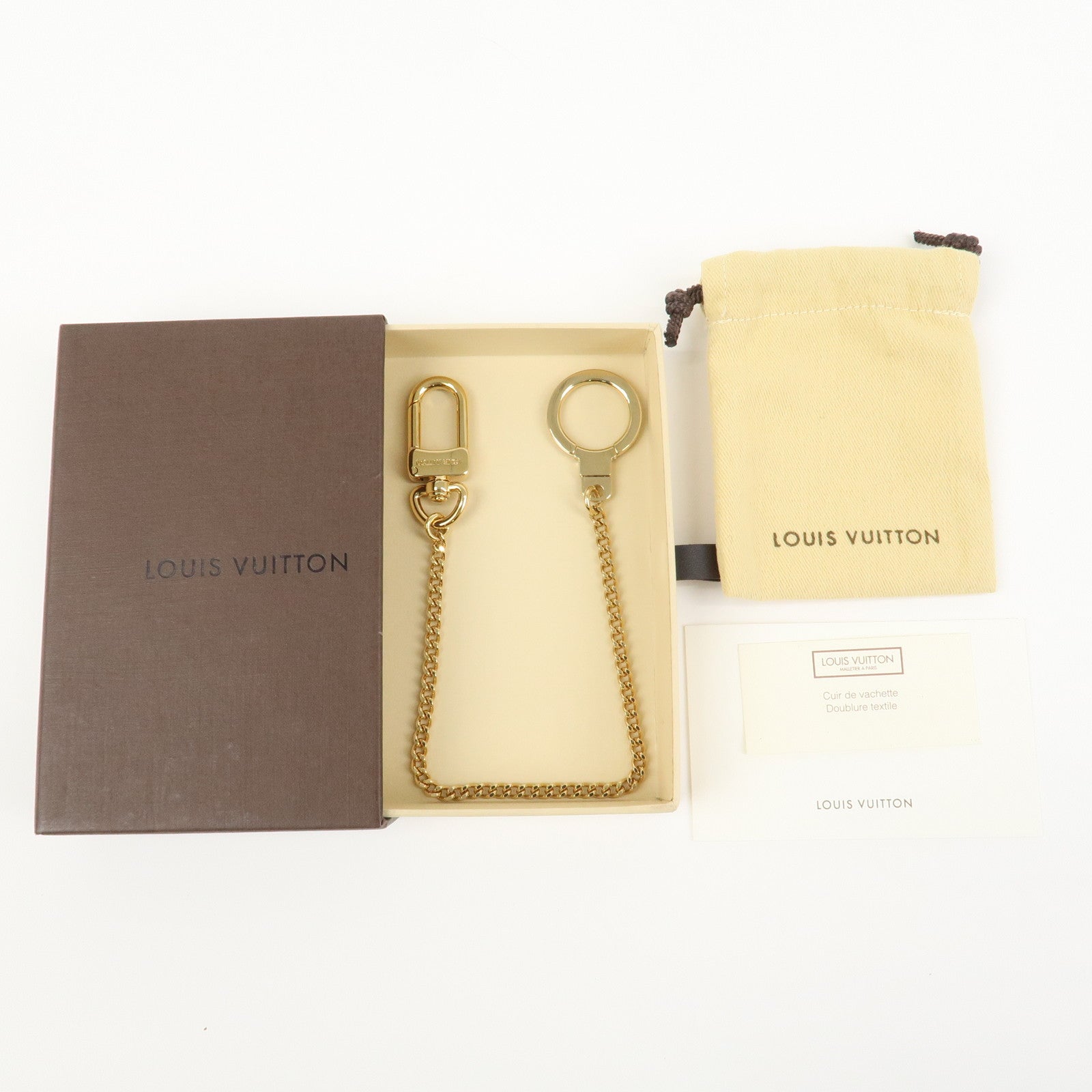 Louis Vuitton Chenne Ano Cles Key Chain Key Charm Gold M58021