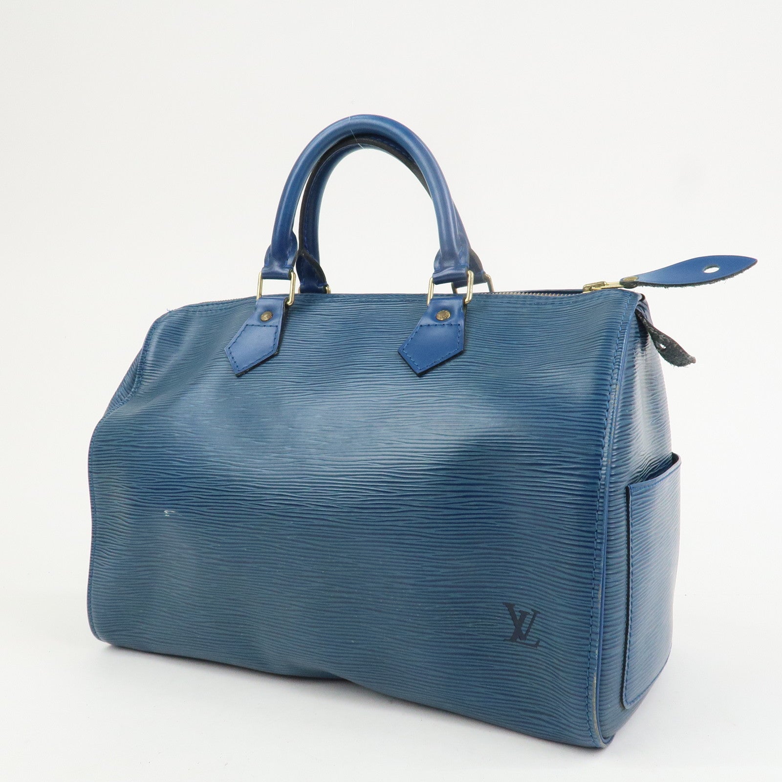 Louis Vuitton Epi Speedy 30 Hand Bag Boston Bag Toledo Blue M43005