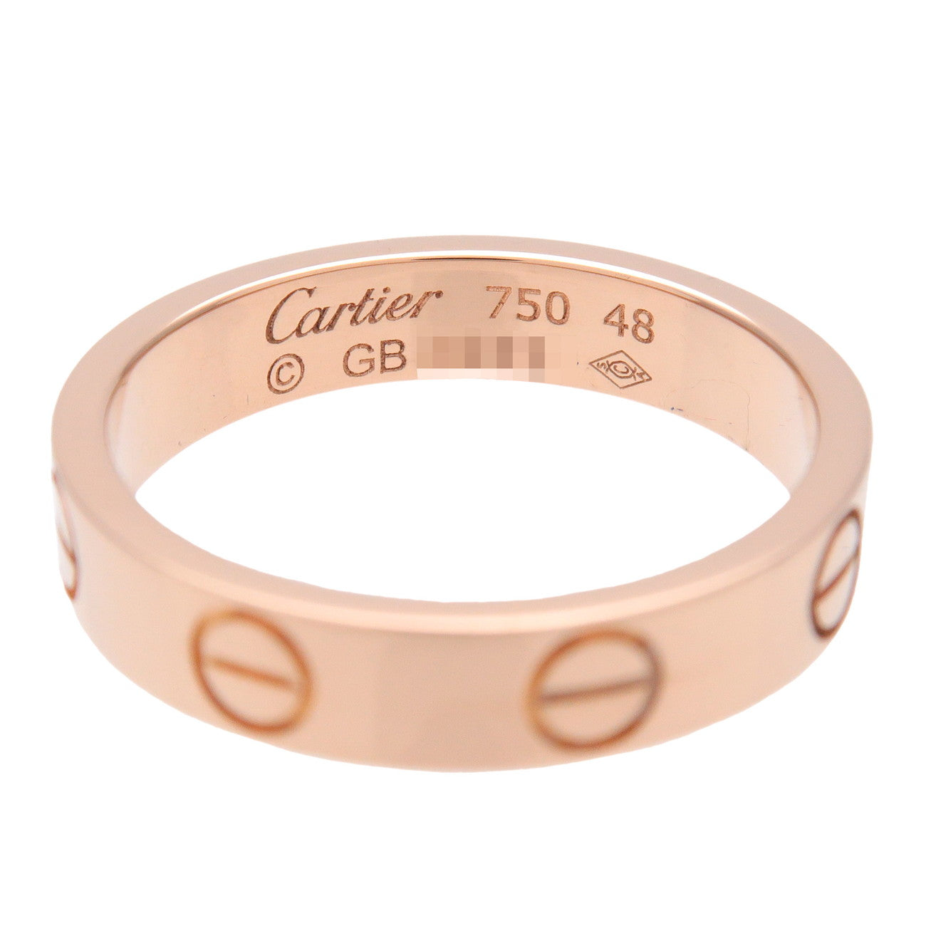 Cartier Mini Love Ring K18 750PG Rose Gold #48 US4.5 EU48 HK9.5