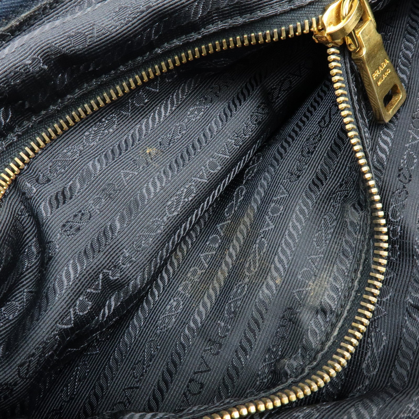 PRADA Triangle Logo 2Way Bag Hand Bag Shoulder Bag Blue BN2541