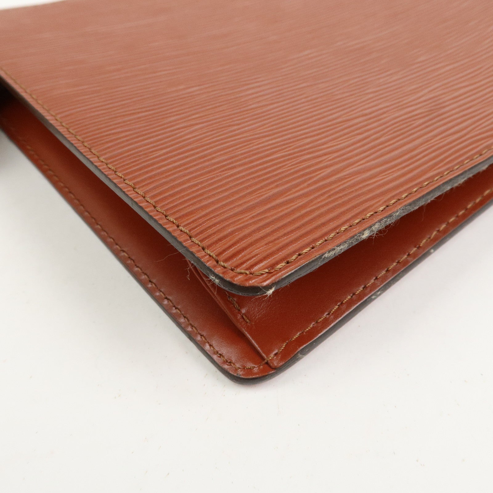 Louis Vuitton Epi Pochette Homme Clutch Bag Kenya Brown M52523