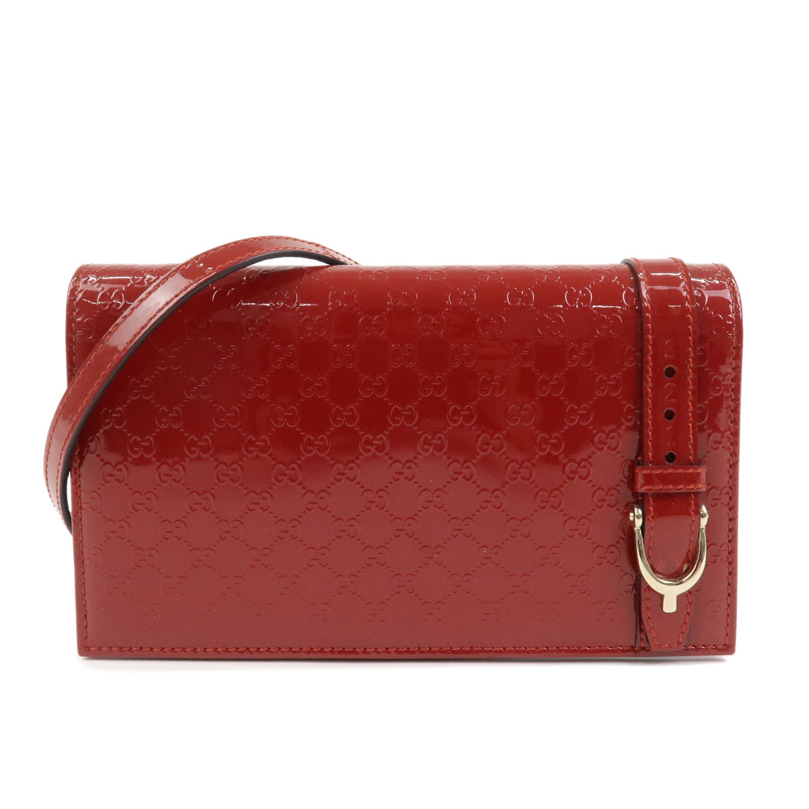 GUCCI Micro Guccissima Leather 2Way Bag Shoulder Bag Red 354086