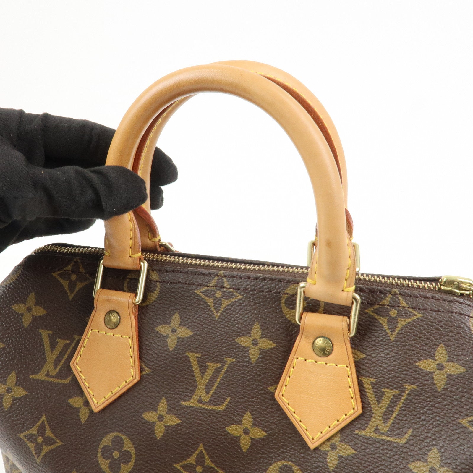 Louis Vuitton Monogram Speedy 25 Boston Bag Hand Bag Brown M41528