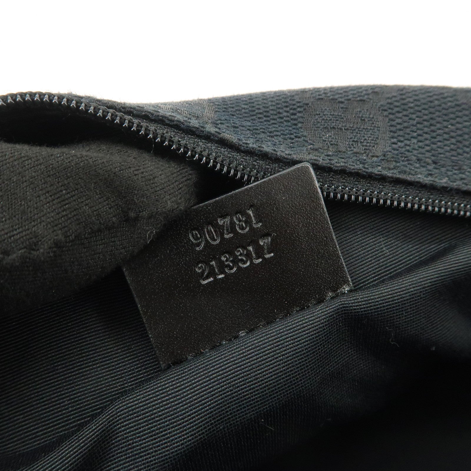 GUCCI GG Monogram Half Moon Shoulder Bag Hand Bag Black 90781