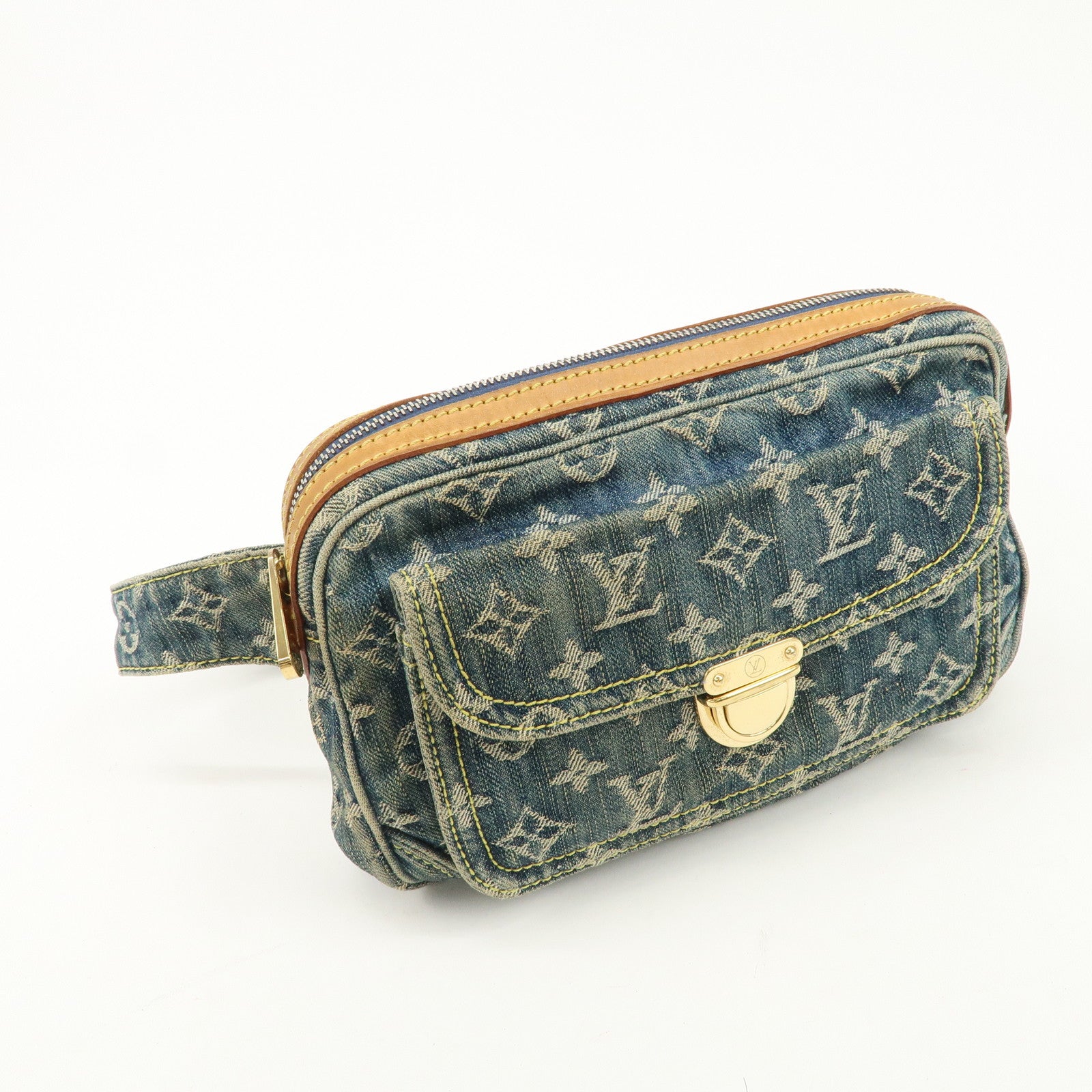 Louis Vuitton Monogram Denim Bum Bag Waist Bag Blue M95347