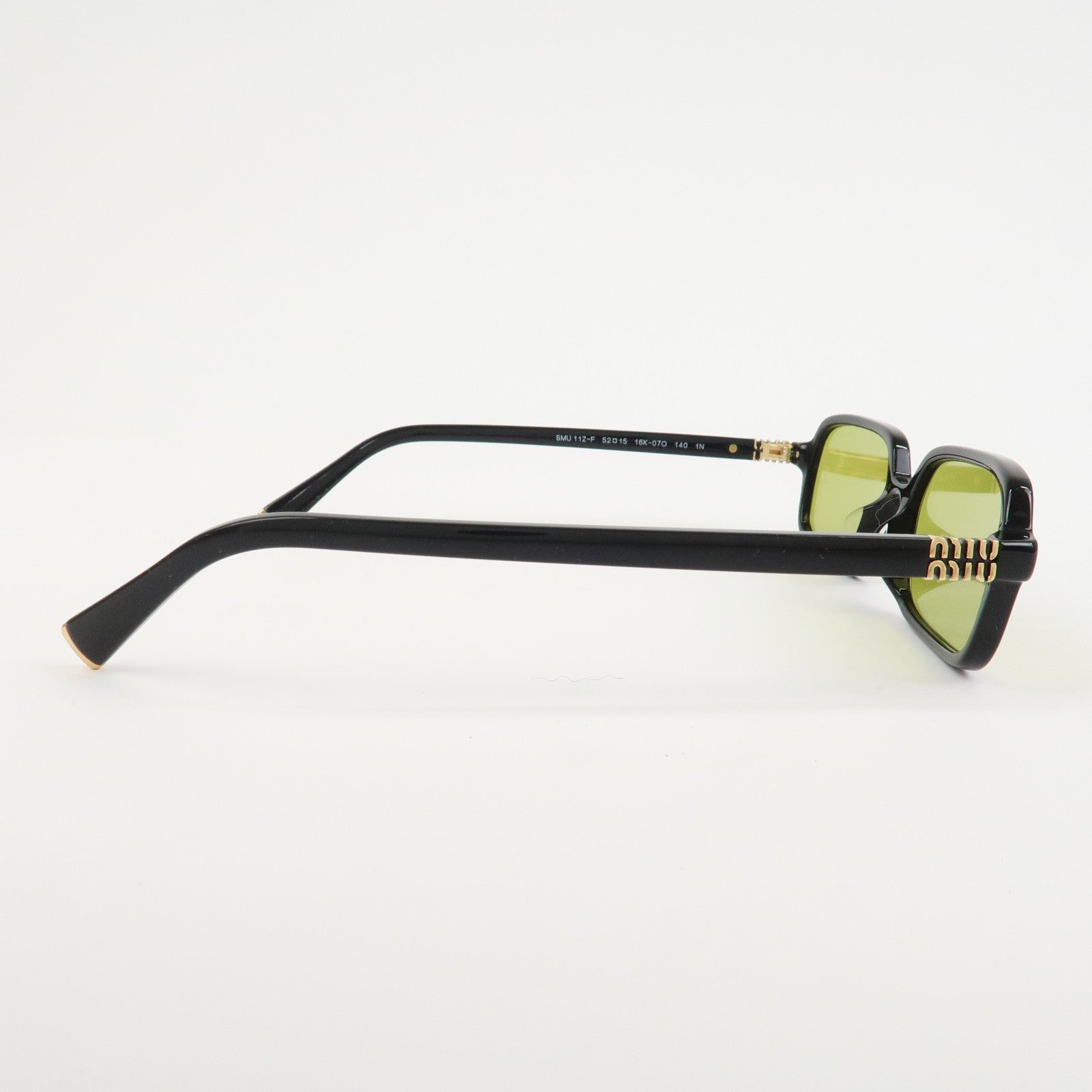MIU MIU Plastic Sunglasses Black SMU 11Z-F 52□15 16K-170 140 1N