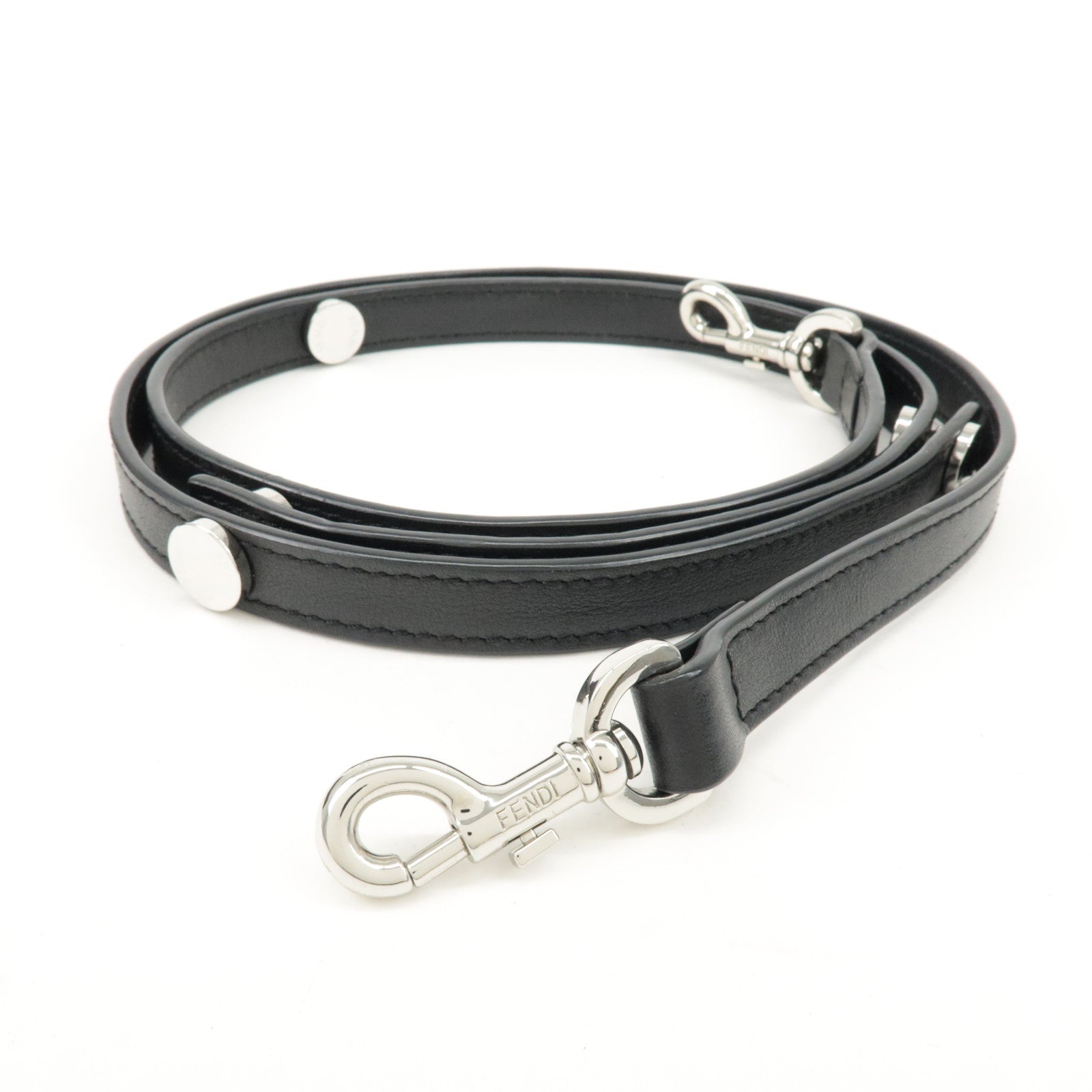 FENDI Zucca By The Way Leather 2Way Shoulder Bag Black Brown 8BL145 Used