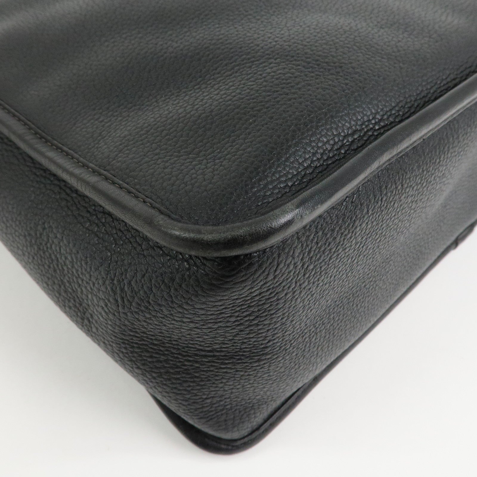 LOEWE Anagram Leather Shoulder Bag Crossbody Bag Black