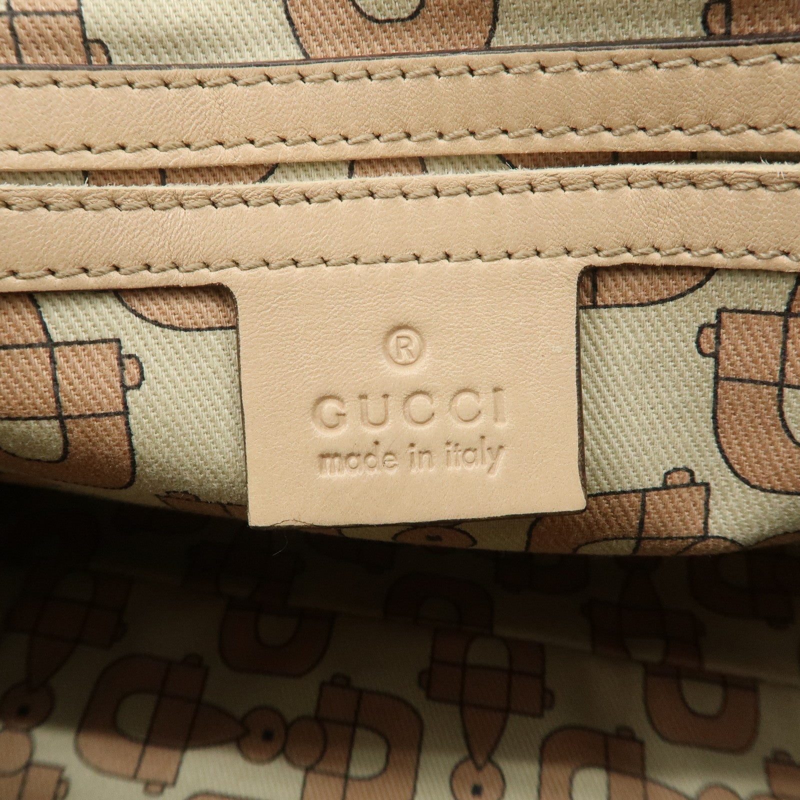 GUCCI Guccissima Leather Mini Boston Bag Pink Beige 193604