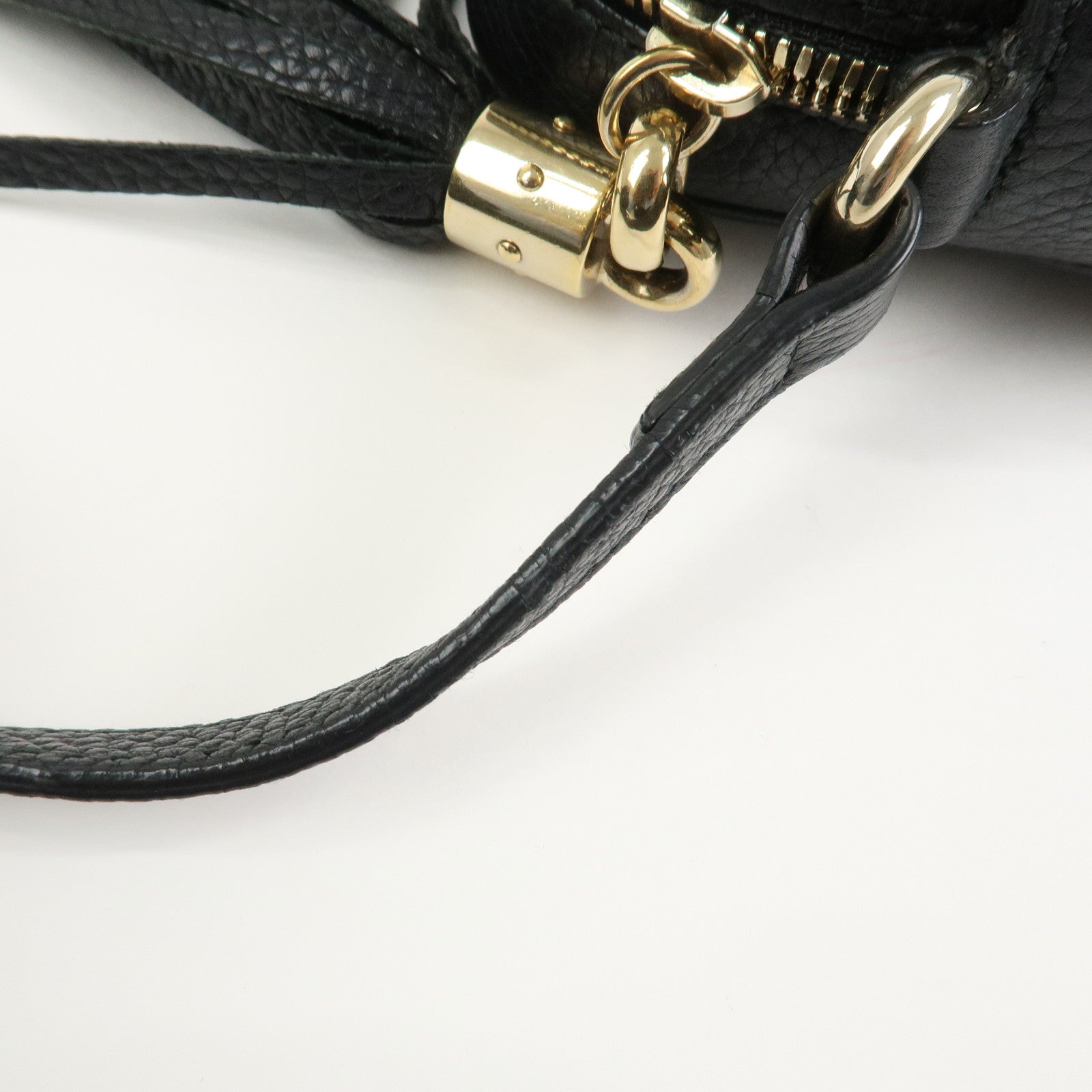 GUCCI SOHO Leather Shoulder Bag Crossbody Bag Black 308364