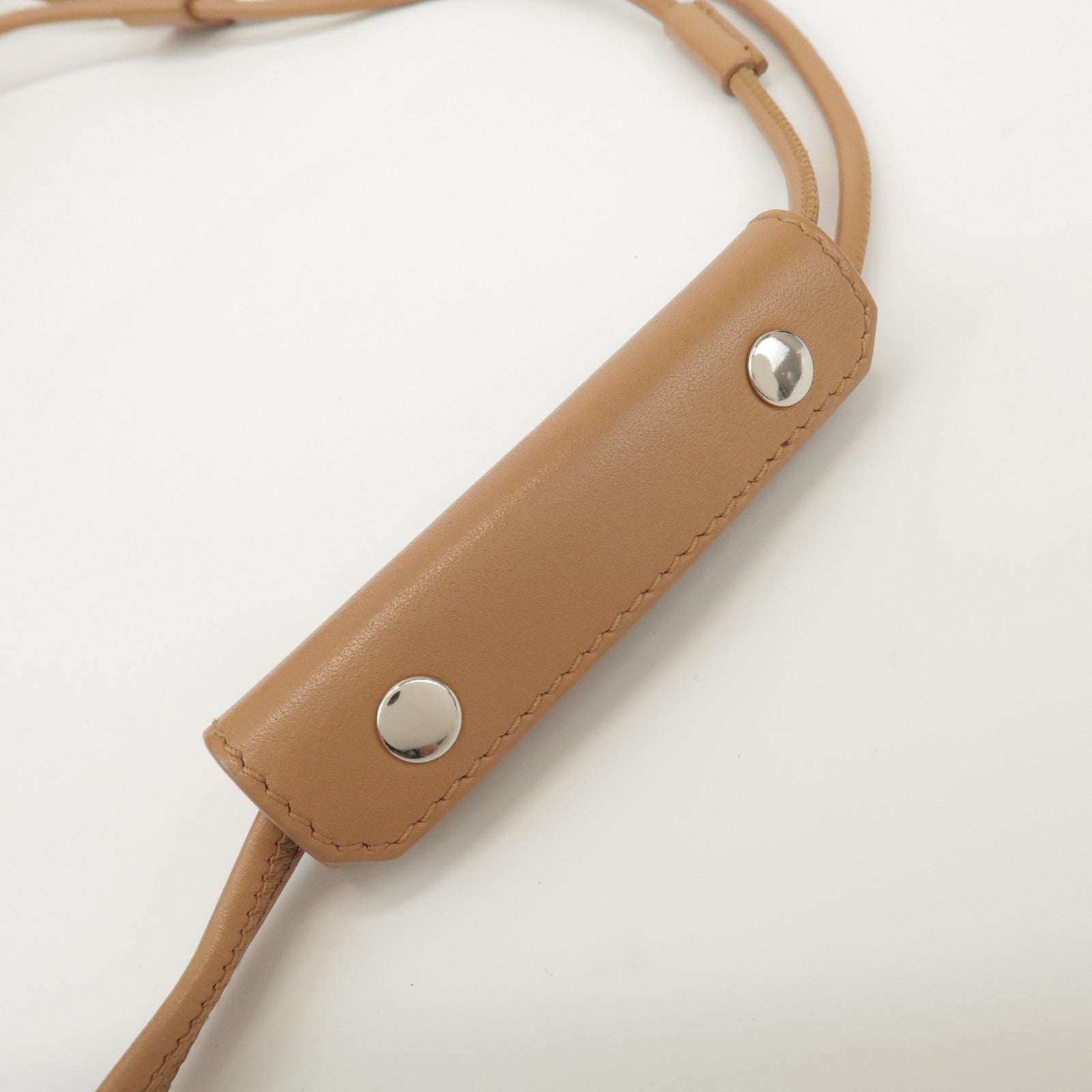 JIL SANDER Drawstring Leather Shoulder Crossbody Bag Light Brown