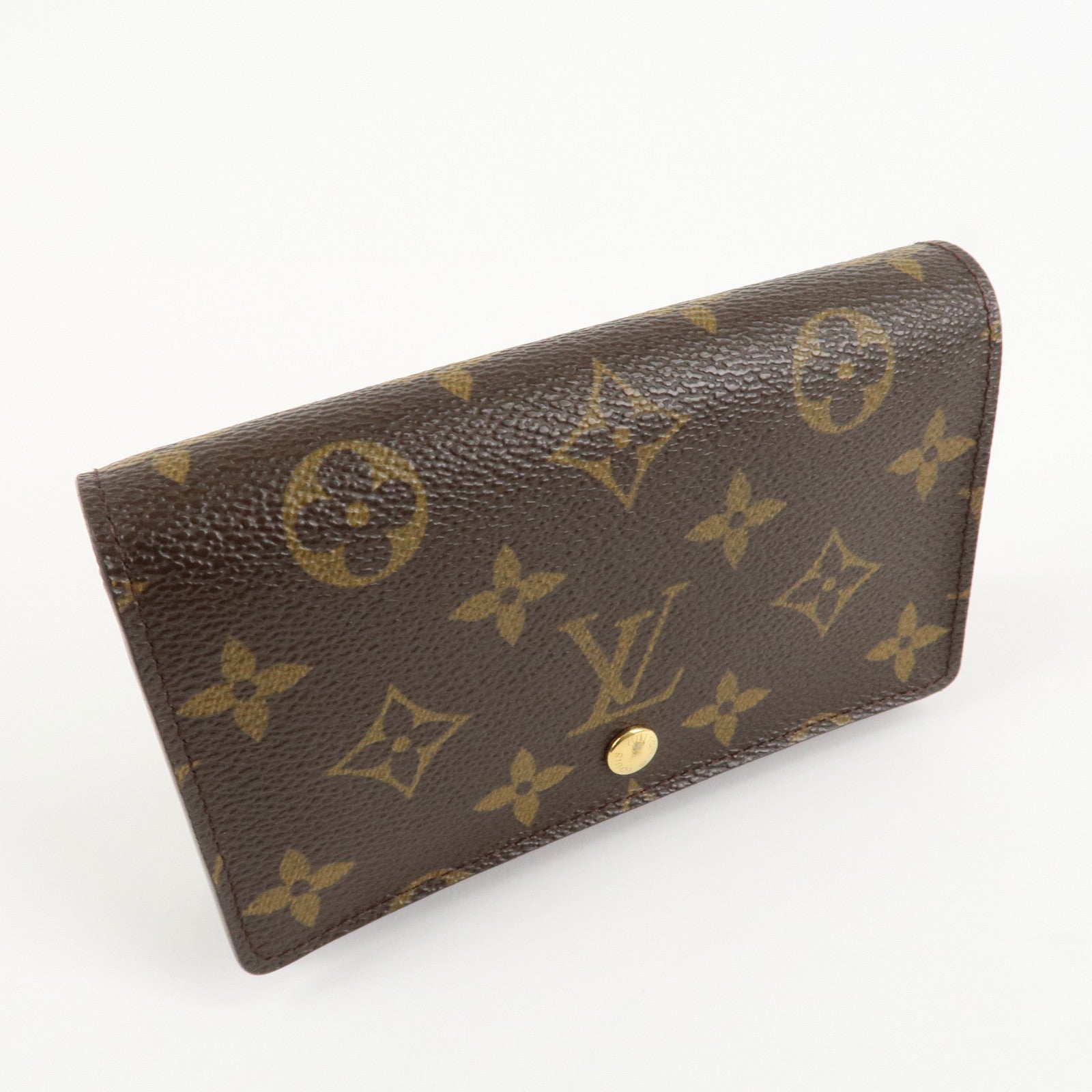 Louis Vuitton Monogram Porte Monnaie Zip Bifold Wallet M61735 Used