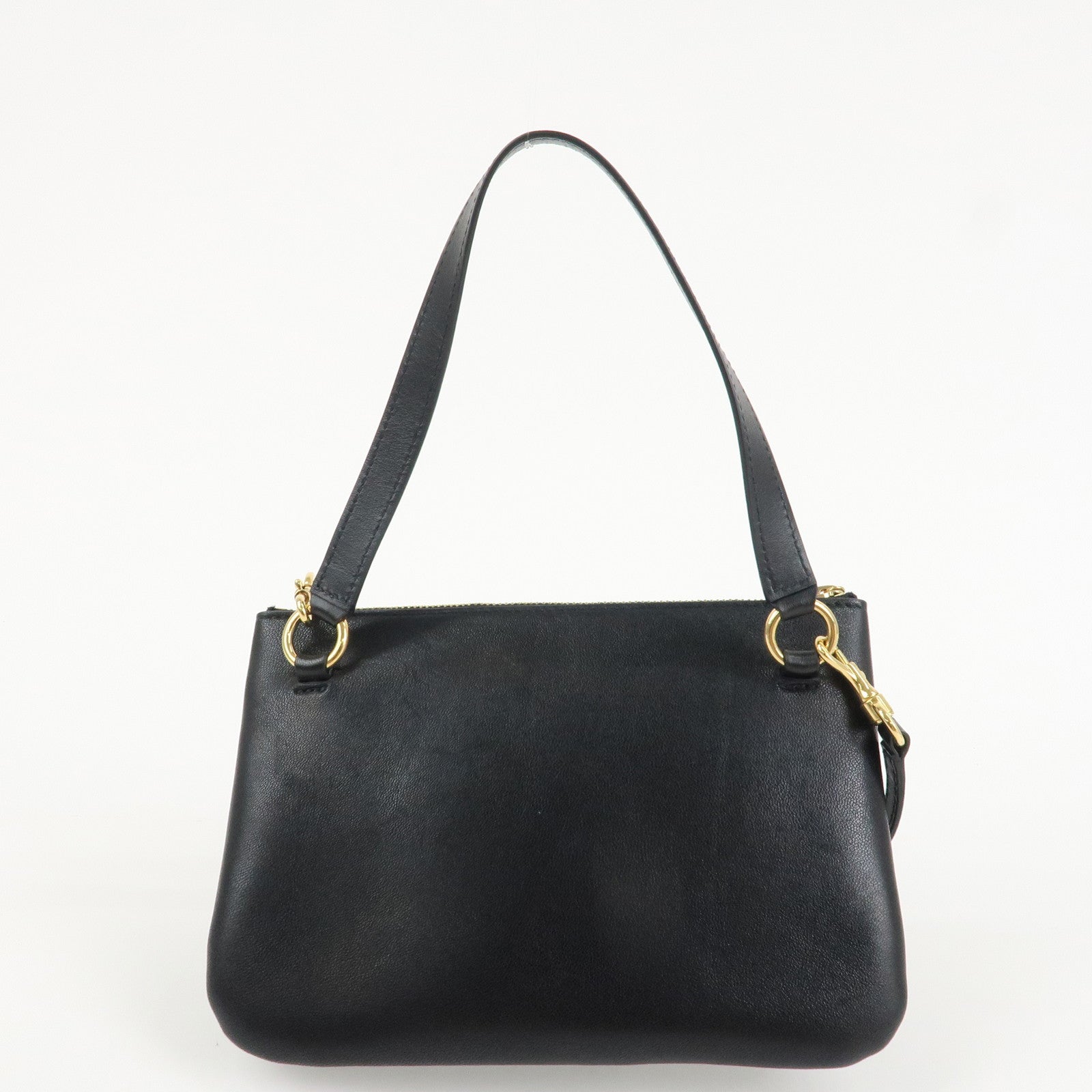 JIL SANDER Leather 2Way Shoulder Hand Bag Black J08WG0009P Used