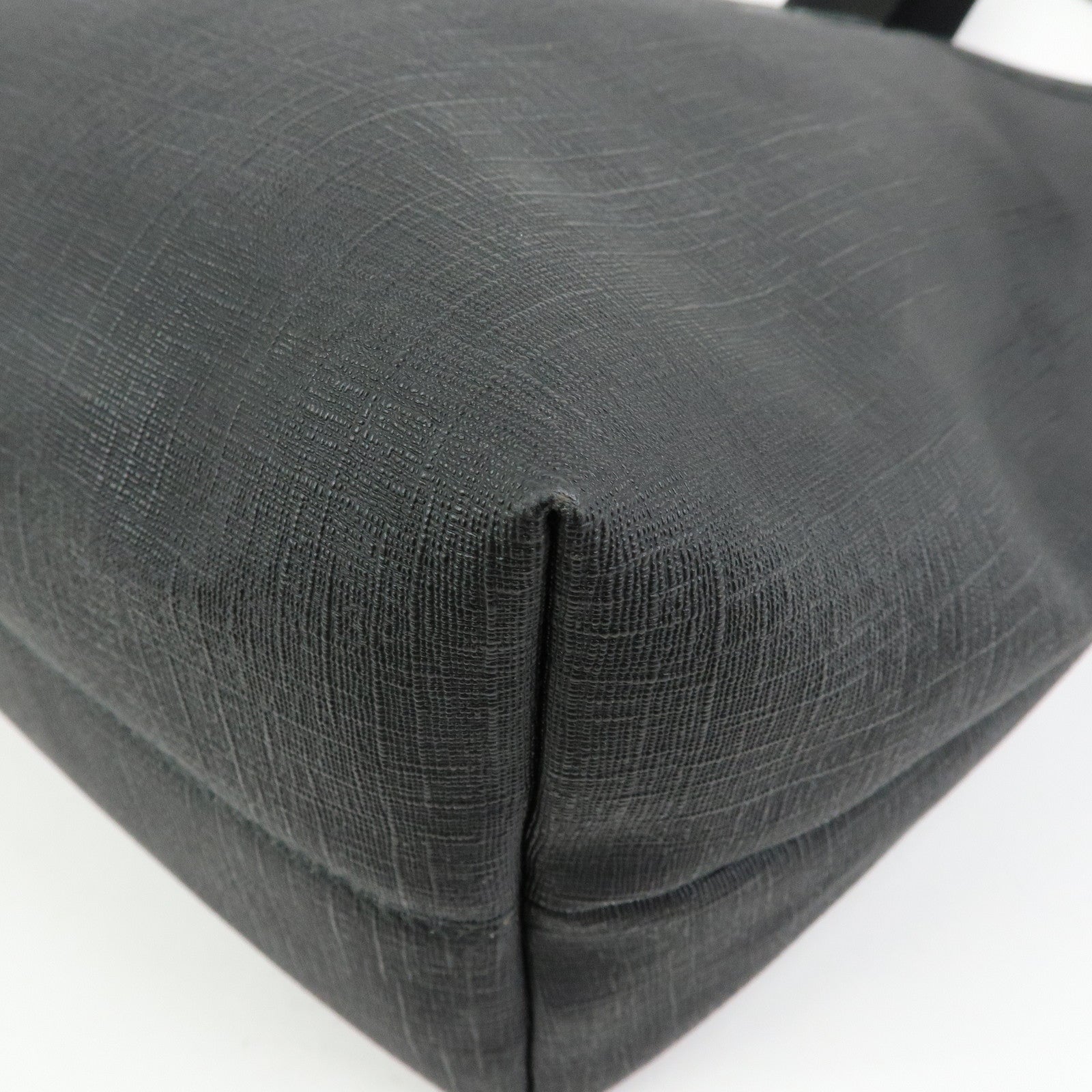 GUCCI PVC Leather 2Way Bag Shopping Bag Tote Bag Black 231860