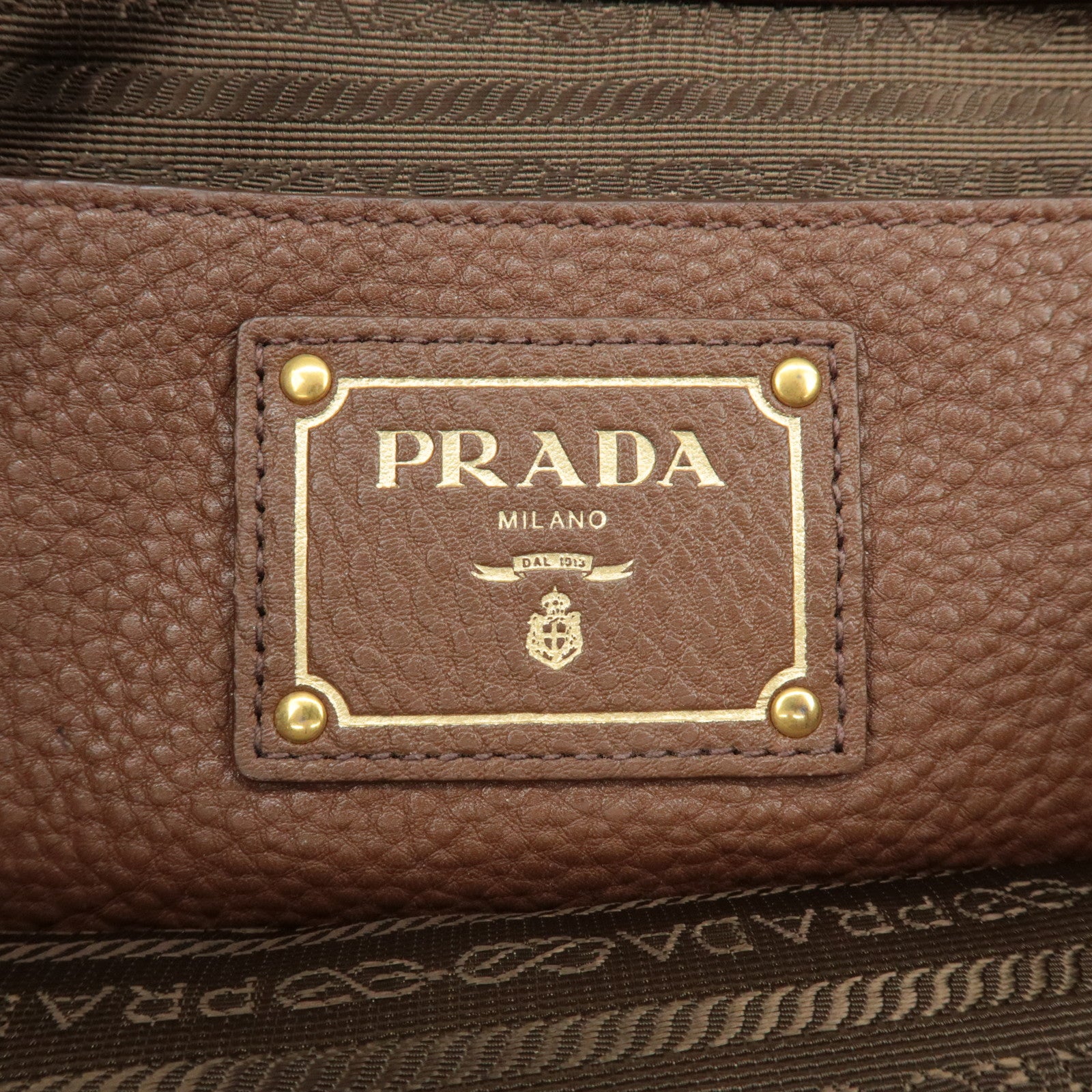 PRADA Vitello Daino Leather 2Way Tote Bag Shoulder Bag BN2545 Used