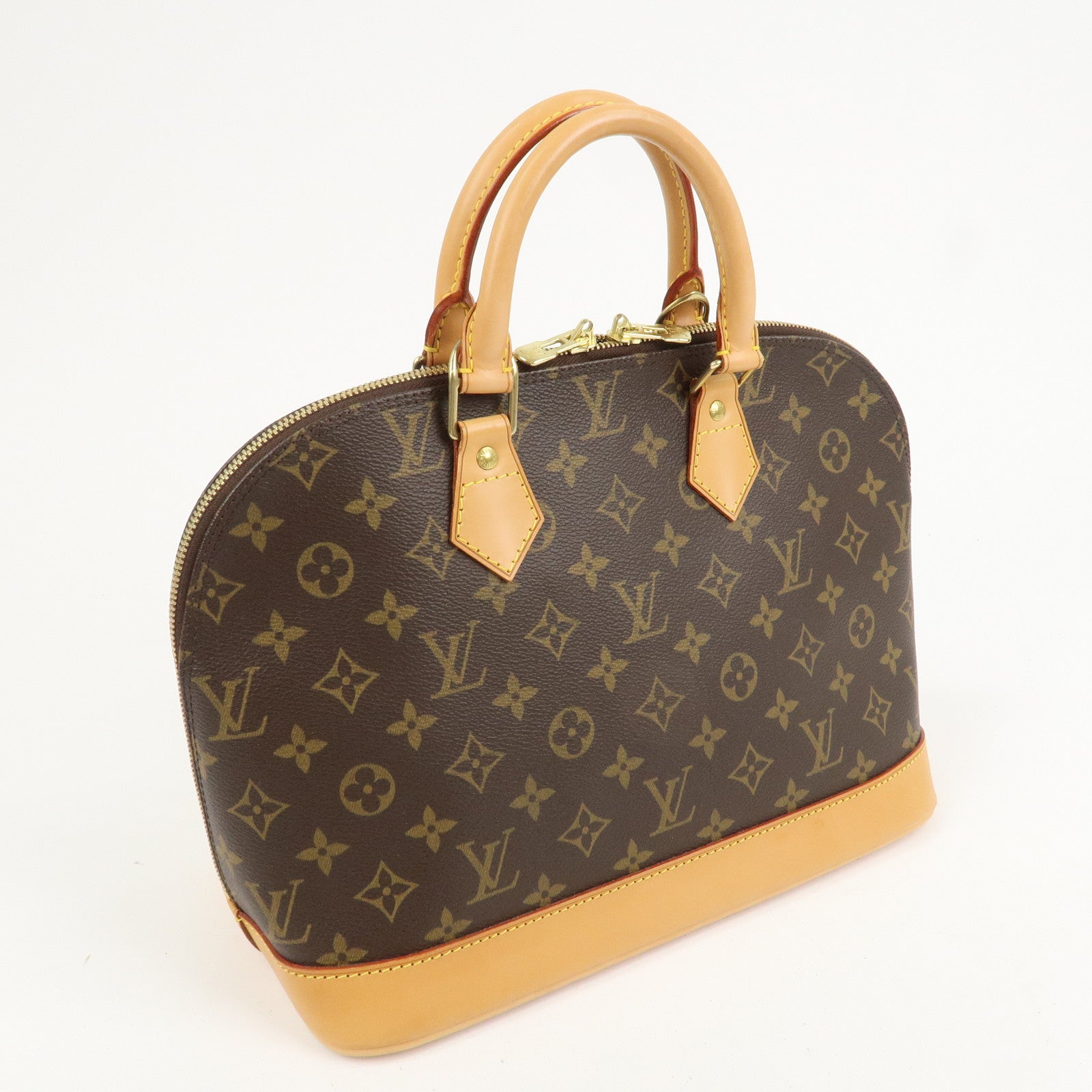 Louis Vuitton Monogram Alma Hand Bag Brown M51130