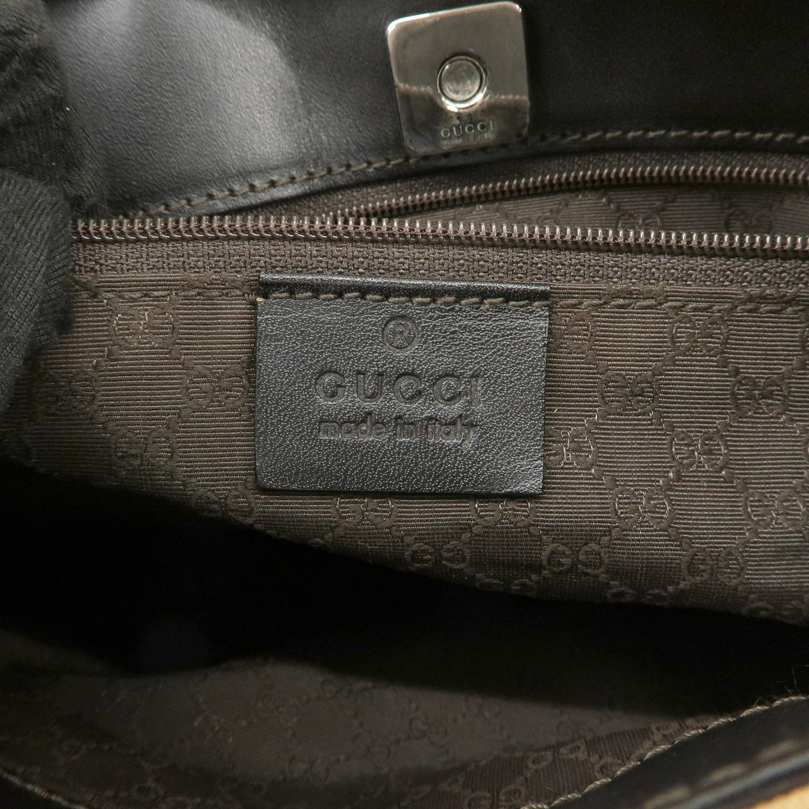 GUCCI Sherry Canvas Leather Shoulder Crossbody Bag Beige 001.4321