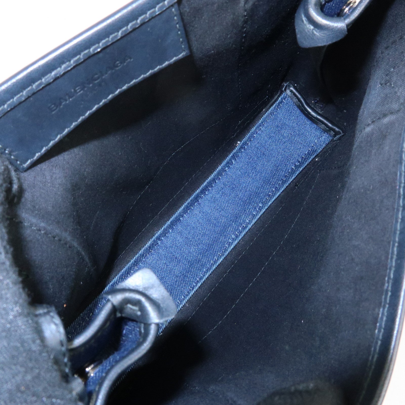 BALENCIAGA Baby Cabas Denim 2Way Bag Hand Shoulder Bag Blue Black