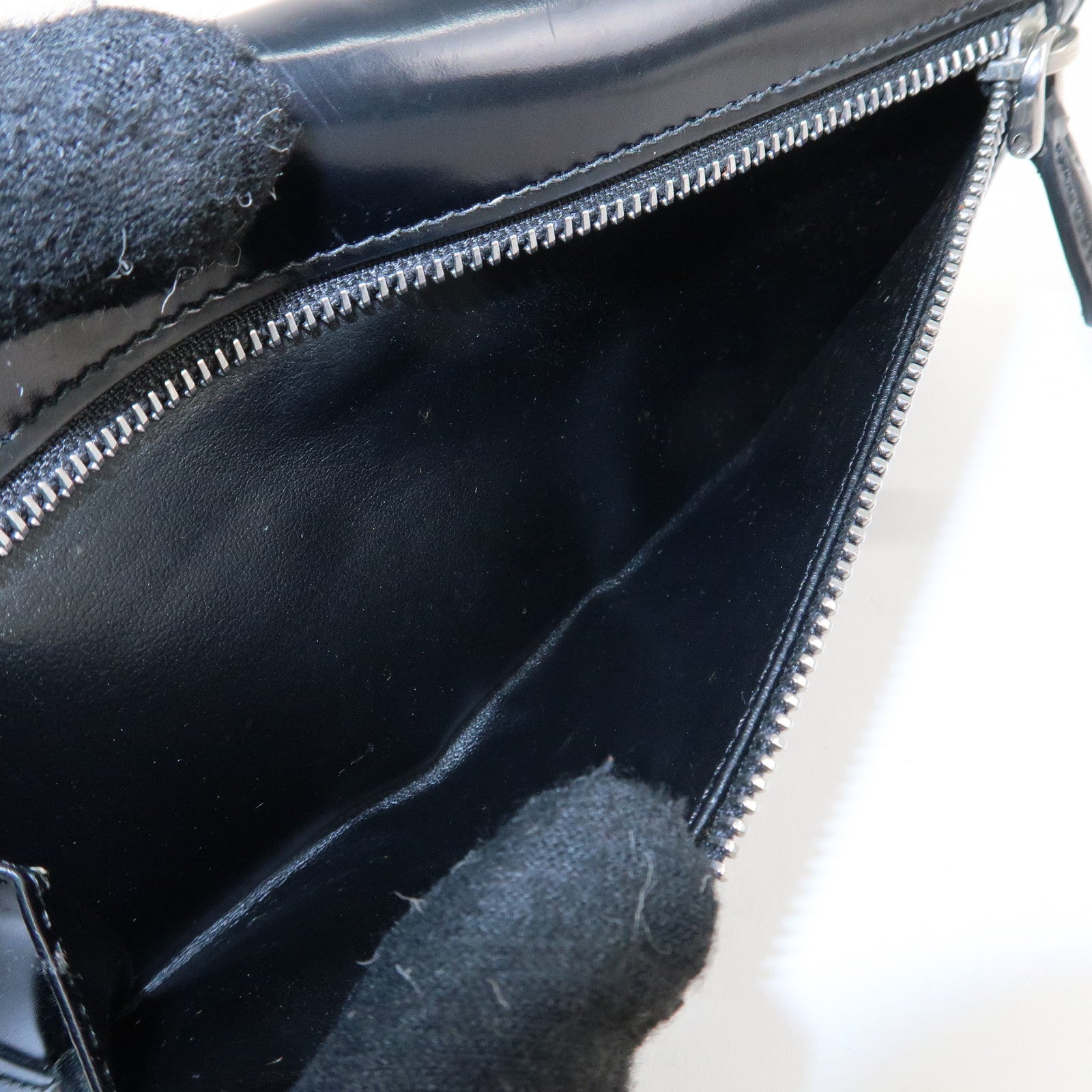 PRADA Leather Bi-Fold Long Wallet Black Silver Hardware 1MH037 Used