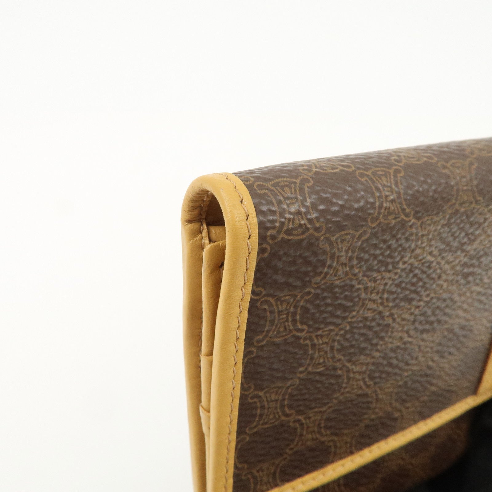 CELINE Macadam PVC Leather Long Wallet Brown