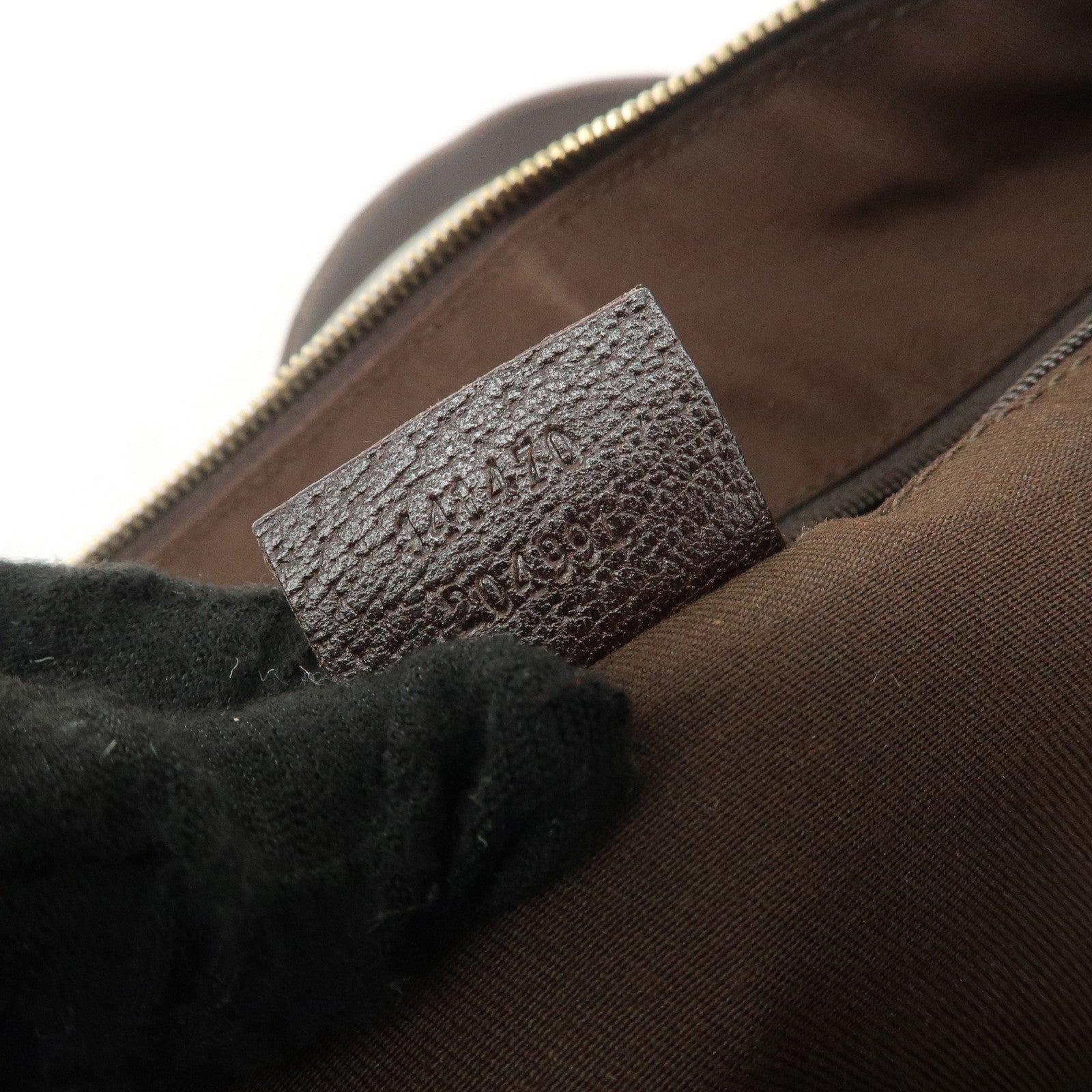 GUCCI Abbey GG Canvas Leather Tote Bag Hand Bag Beige 141470 Used