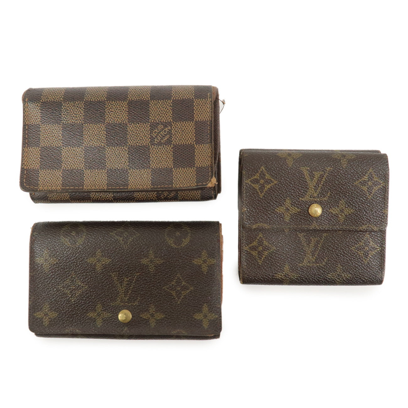 Louis Vuitton Monogram Damier Set of 3 Wallet M61730/M61652/N61736