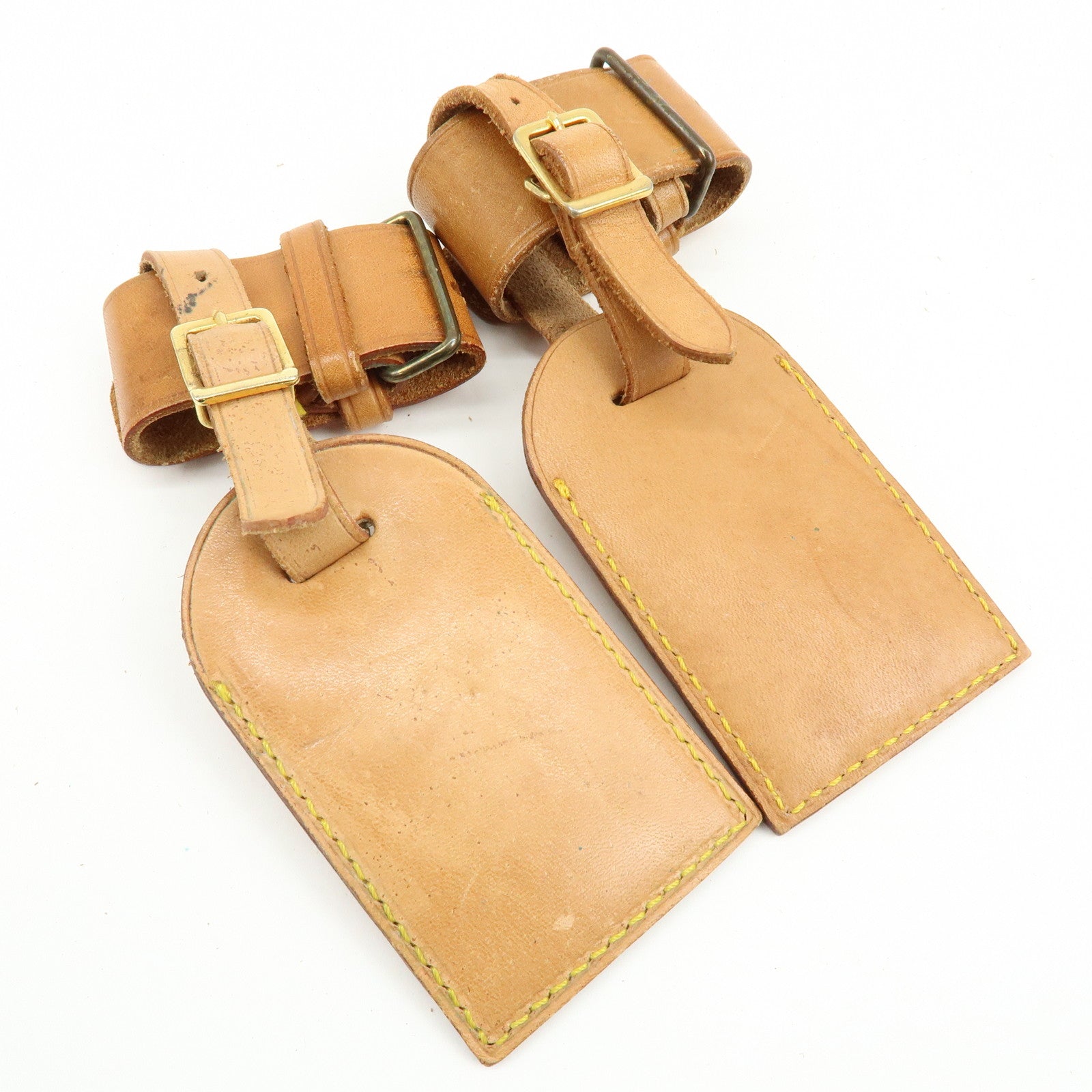 Louis Vuitton Set of 10 Leather Name Tag & Poignet Natural