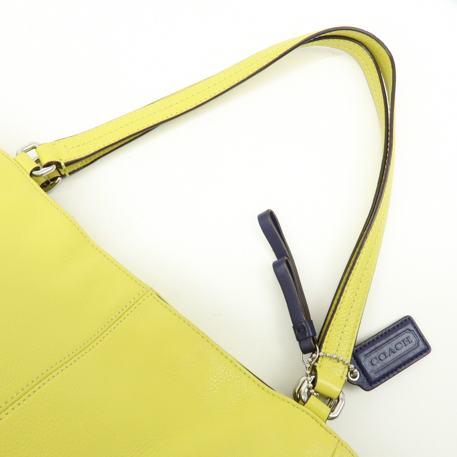 COACH Parker Leather Tote Bag Shoulder Bag Yellow