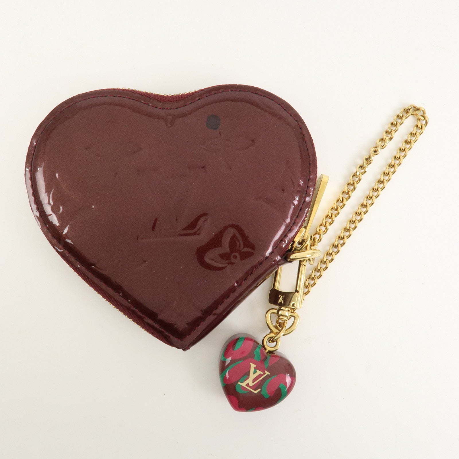 Louis Vuitton Monogram Vernis Porte Monnaie Coeur Coin Case M91480