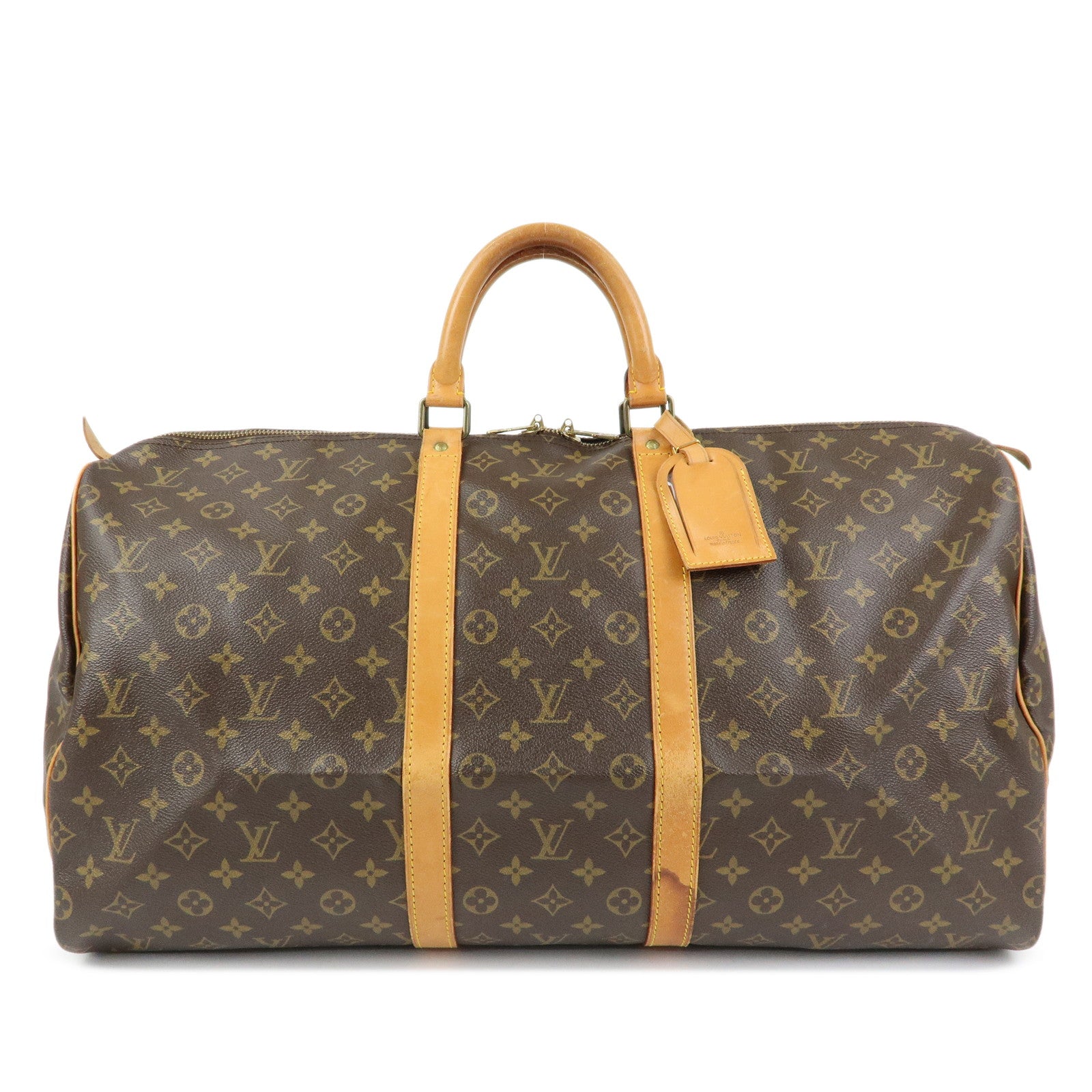 Louis Vuitton Monogram Keep All 55 Boston Bag Brown M41424
