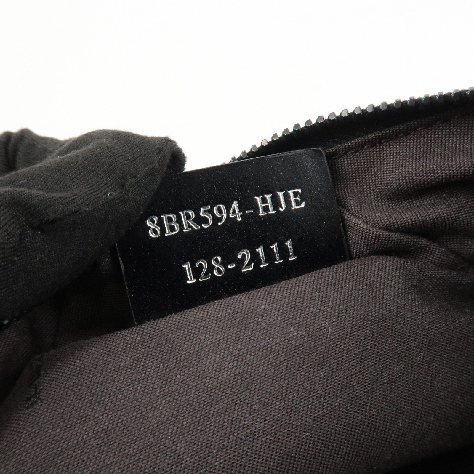 FENDI Zucchino Canvas Leather Chain Hand Bag Black Pink 8BR594 Used