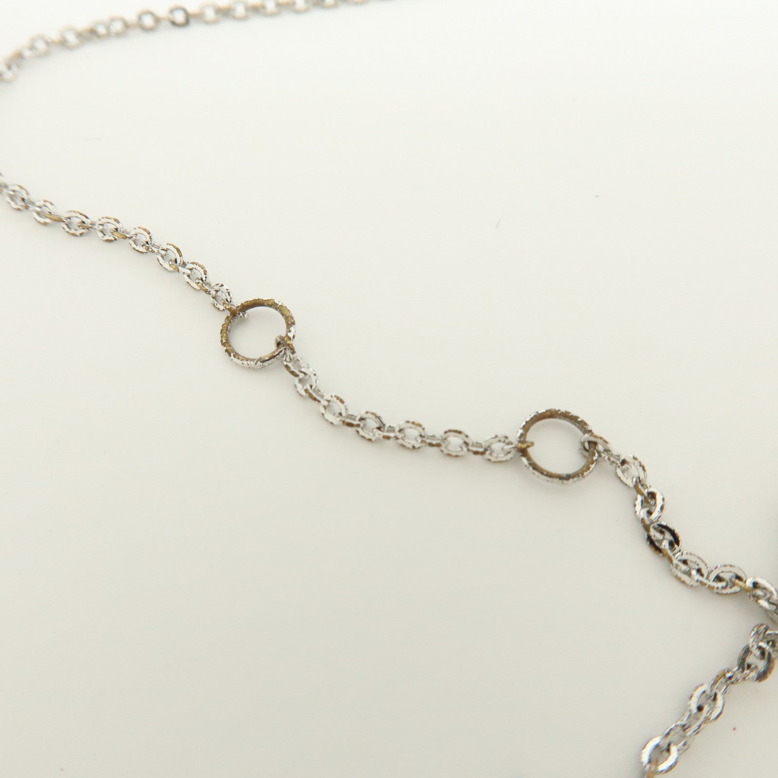 Christian Dior Logo Metal Necklace Heart Motif