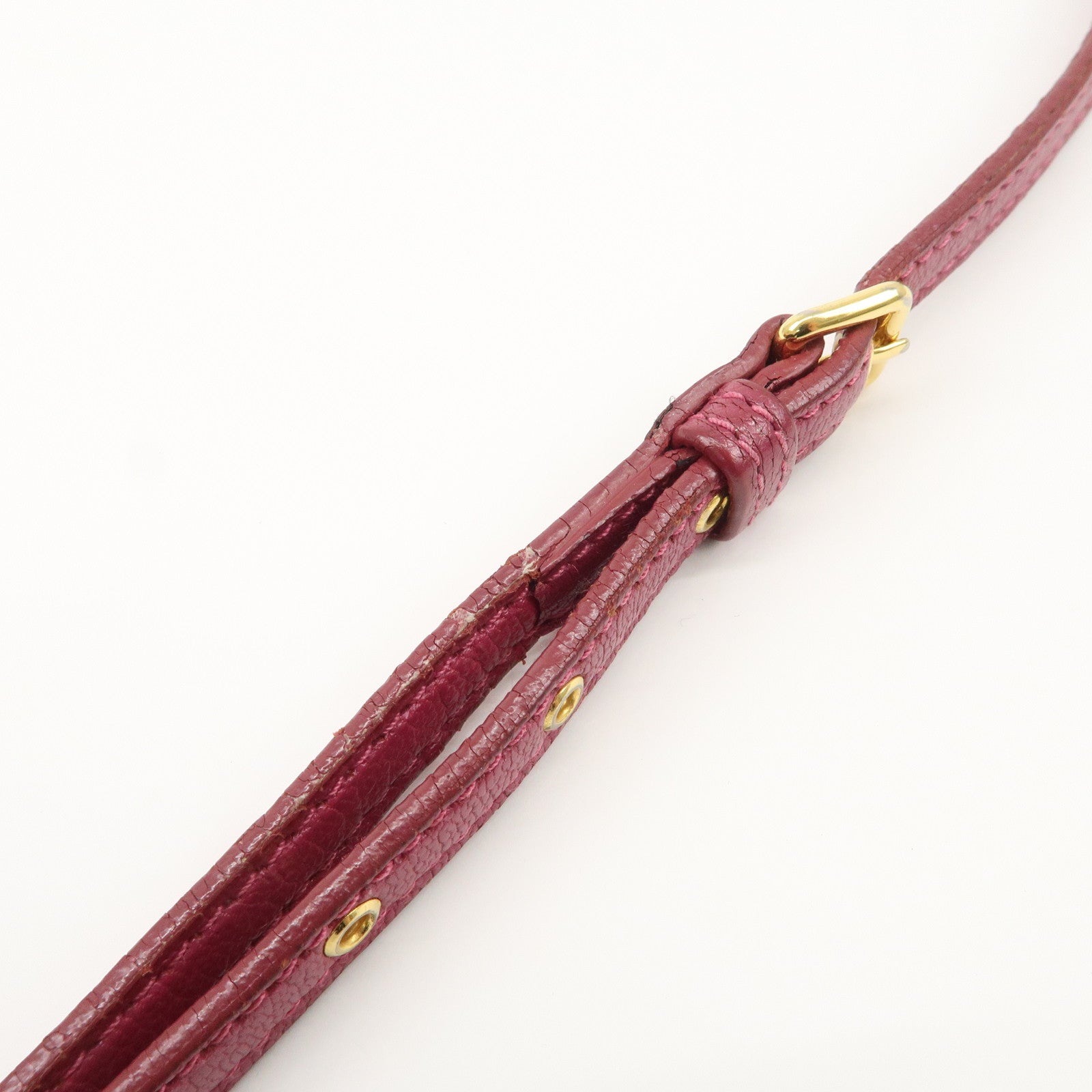 MIU MIU MADRAS BICOLORE Leather Shoulder Bag Crossbody Bag Pink Used