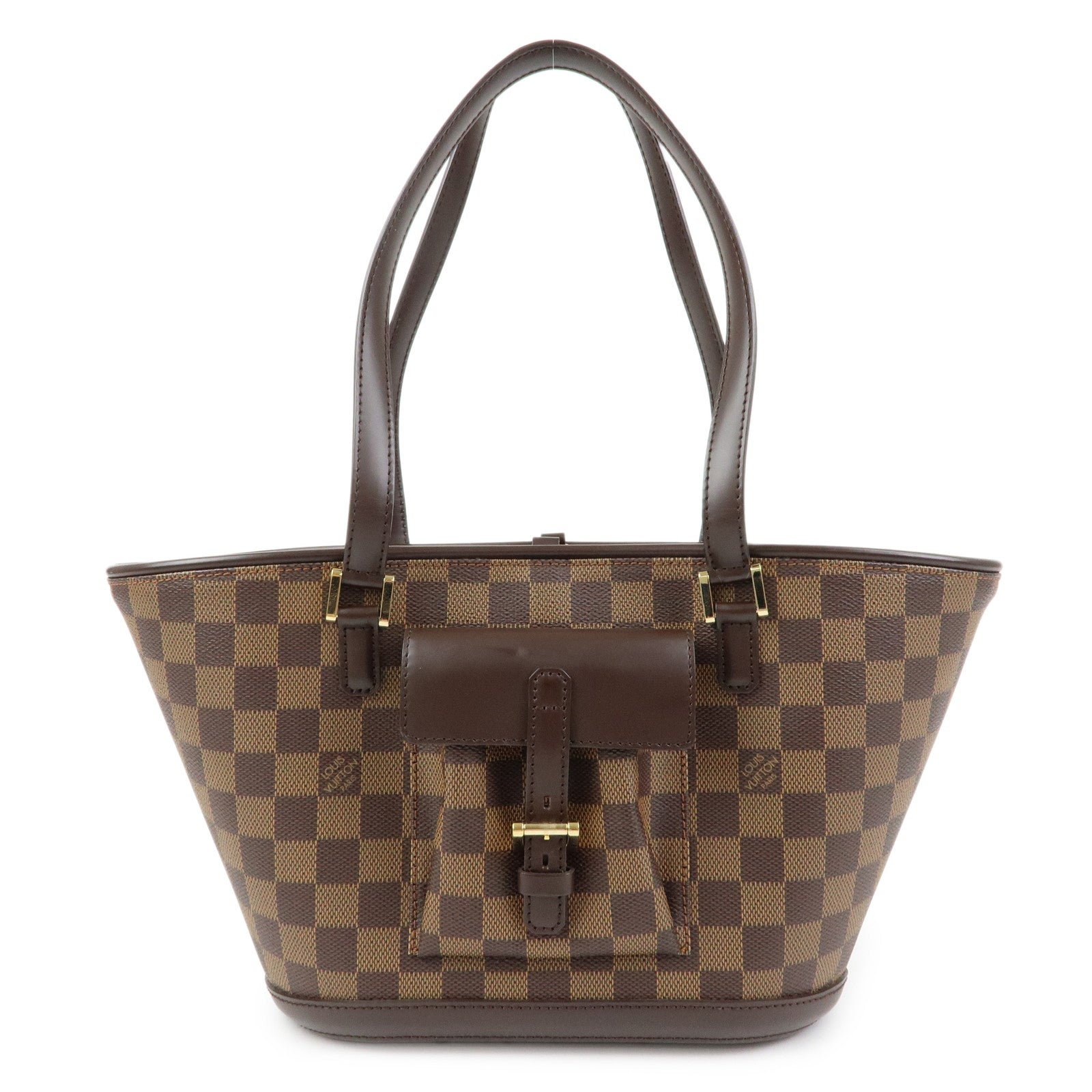 Louis Vuitton Damier Manosque PM Canvas Tote Bag Ebene N51121