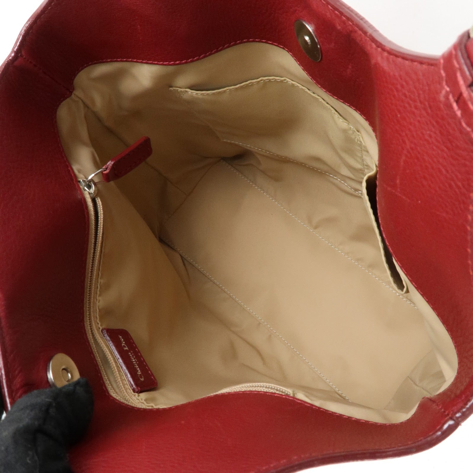 Christian Dior Street Chic Trotter Jaquard Canvas Leather Hand Bag