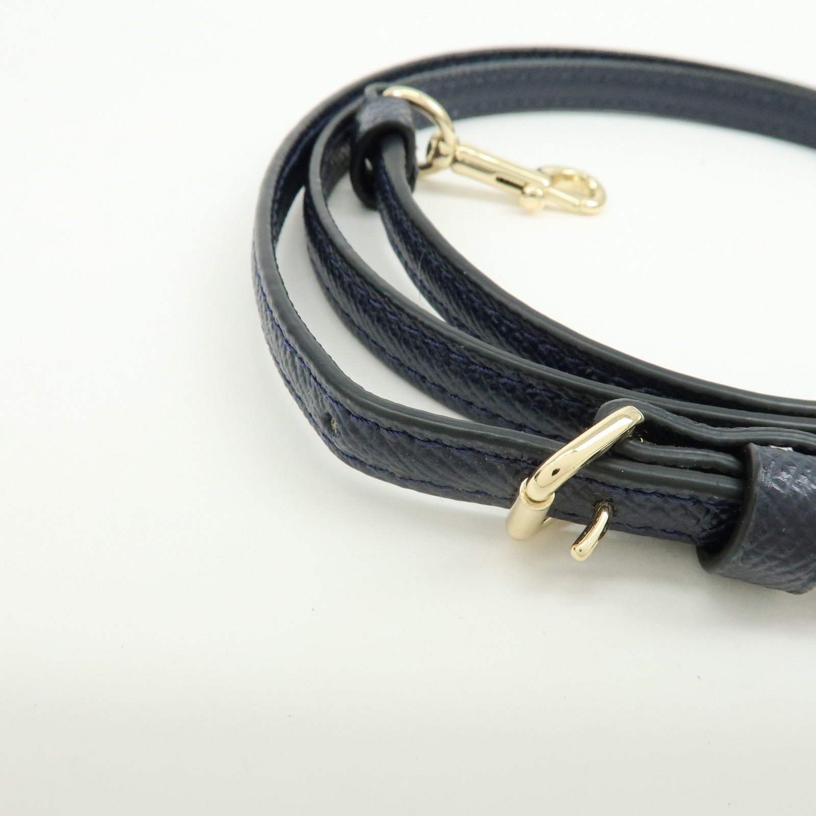 COACH Leather 2Way Shoulder Bag Hand Bag Navy