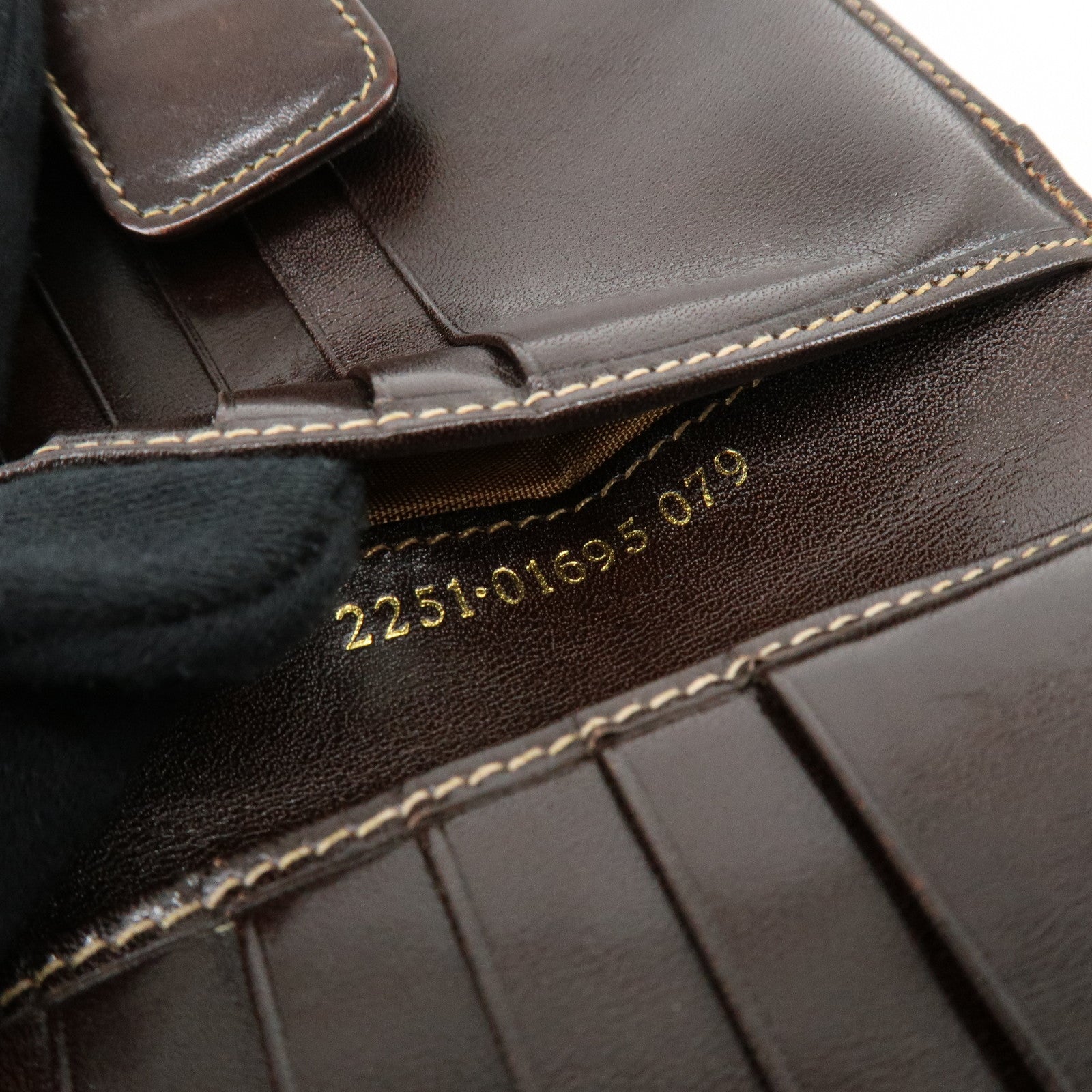 FENDI Zucca Canvas Leather Compact Wallet Brown 2251-01695-079