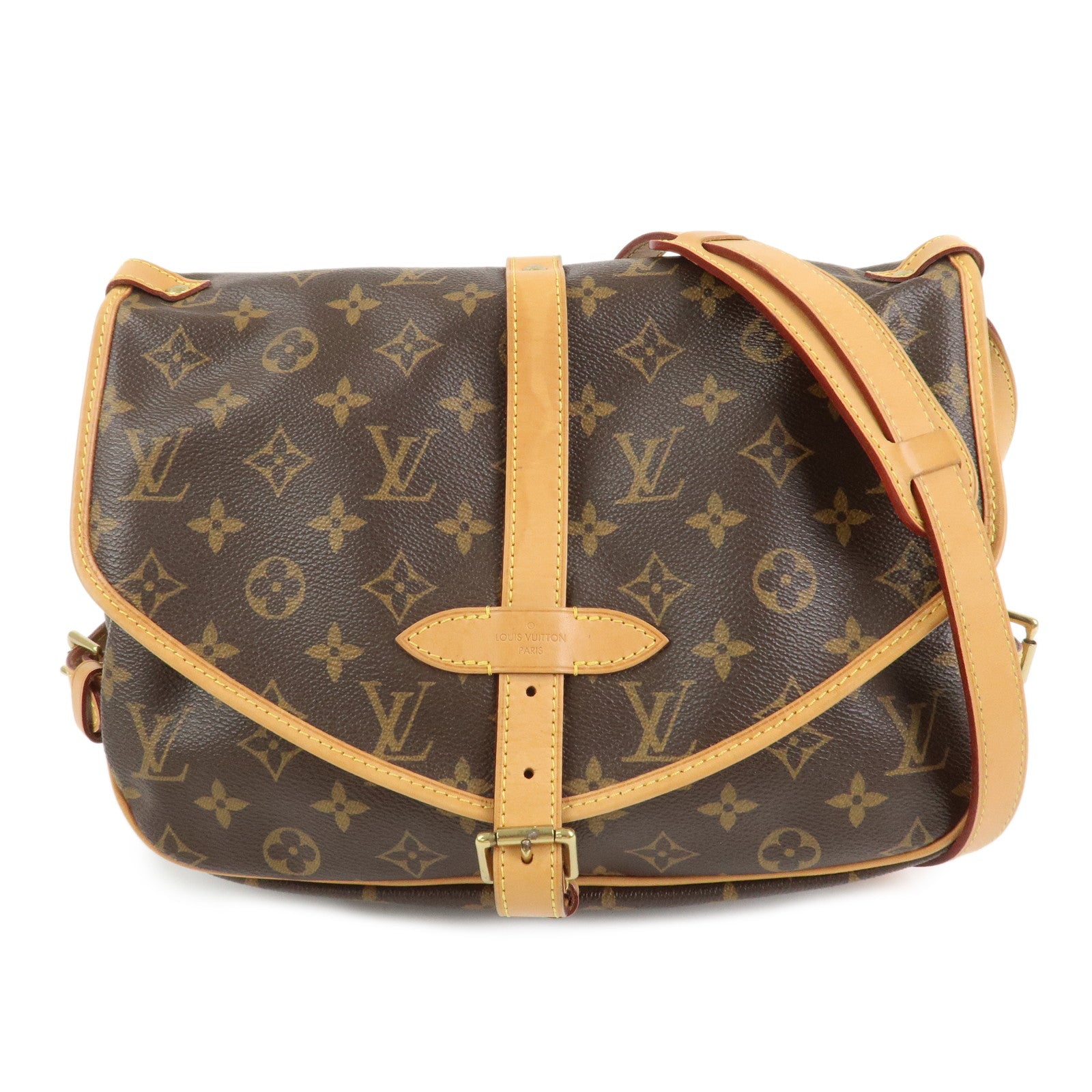 Louis Vuitton Monogram Saumur 30 Shoulder Bag Brown M42256