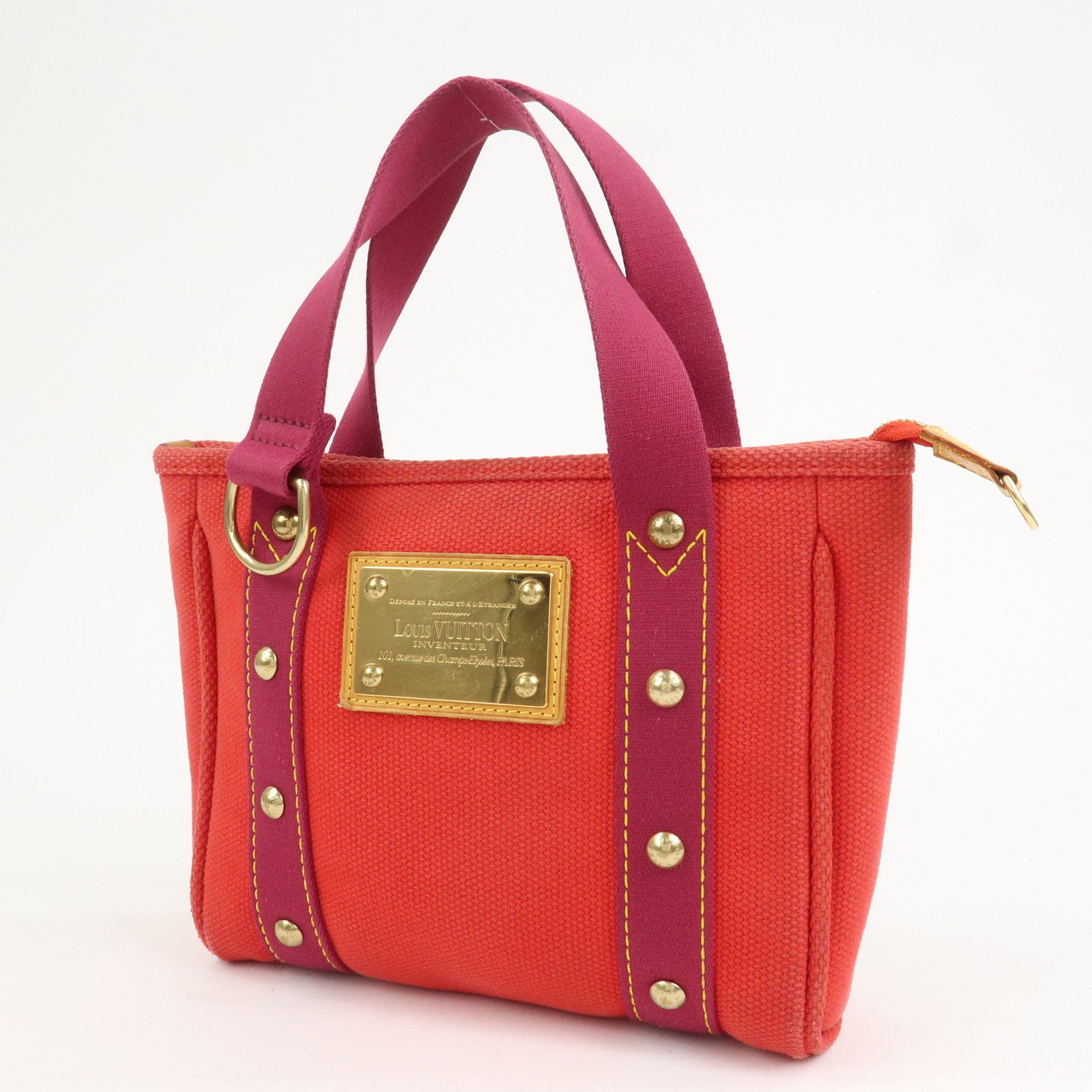 Louis Vuitton Antigua Cabas PM Hand Bag Rouge M40037